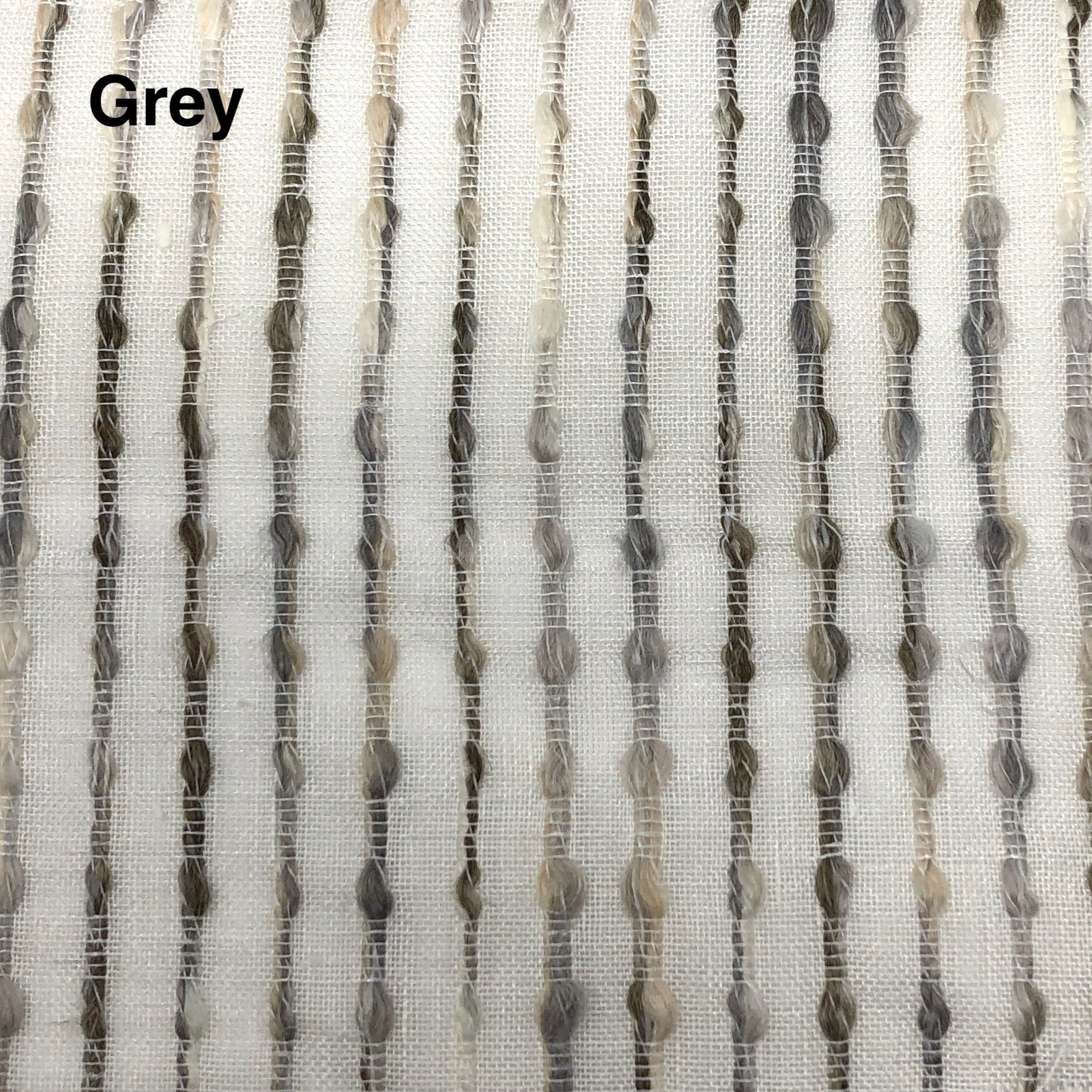 Embroidered Stripe Sheer Blend Linen Fabric by the Yard / 118" Width / CL1032