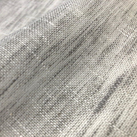 2 Tone Poly Cotton Linen Sheer Fabric By The Yard, White, Ivory, Curtain, Drapery, Table Top, 118" Width/CL1034