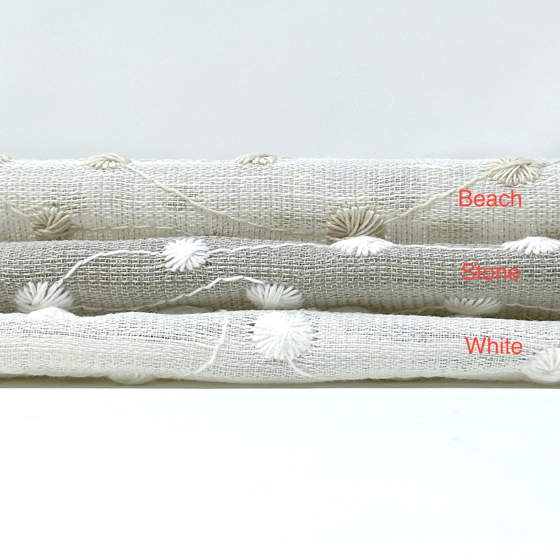 Elegant Embroidery Filigree Blend Linen / 54" Width / CL1059