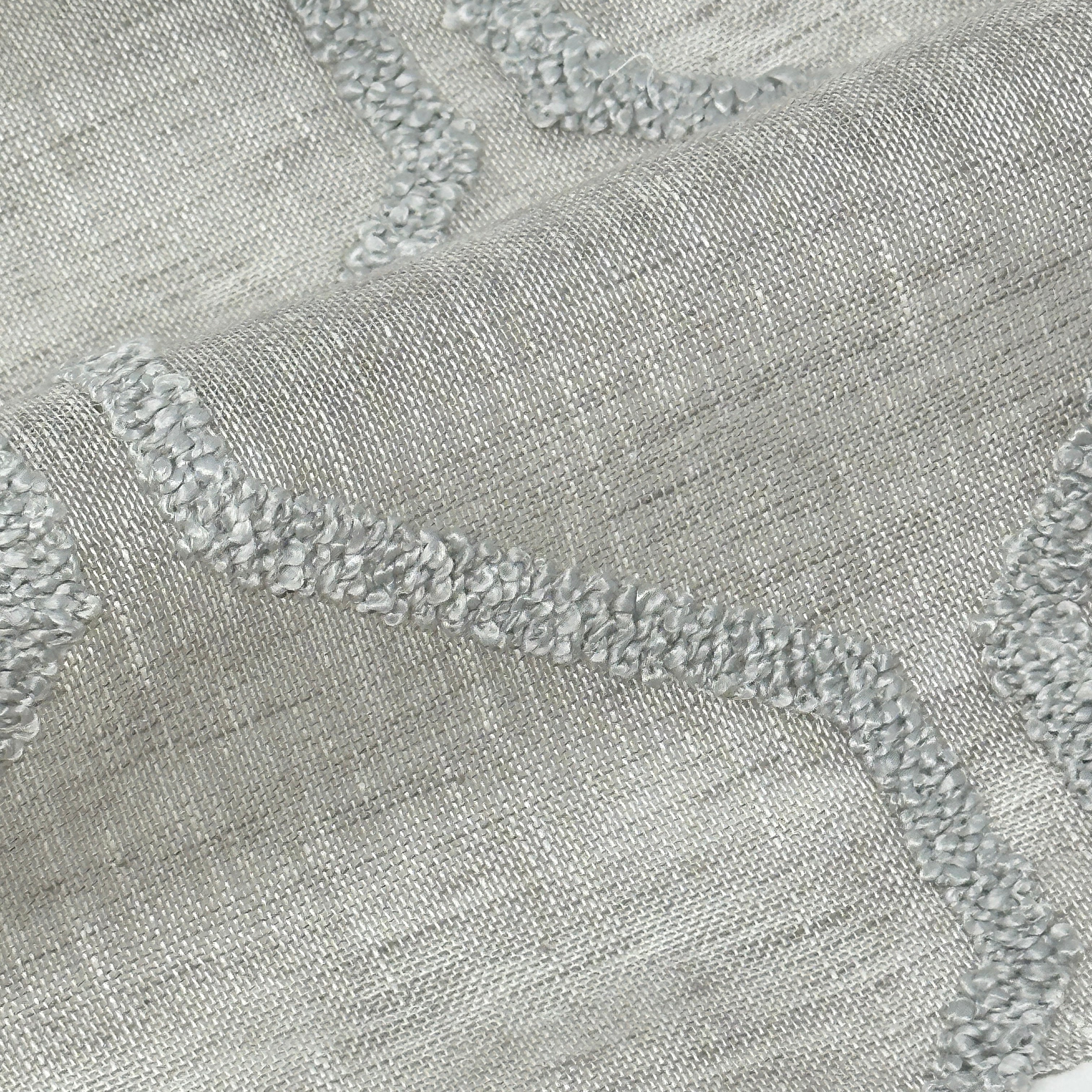 Embroidery Modern Geometric Blend Sheer Linen Fabric By The Yard / 54" Width / CL1133