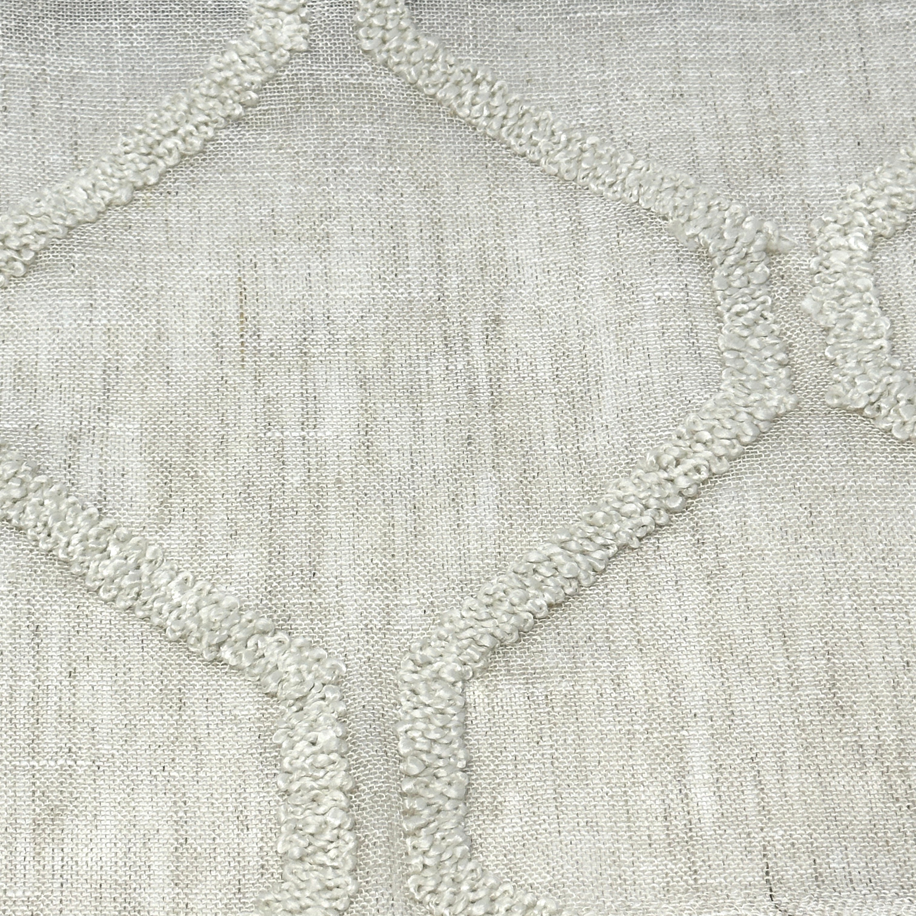 Embroidery Modern Geometric Blend Sheer Linen Fabric By The Yard / 54" Width / CL1133