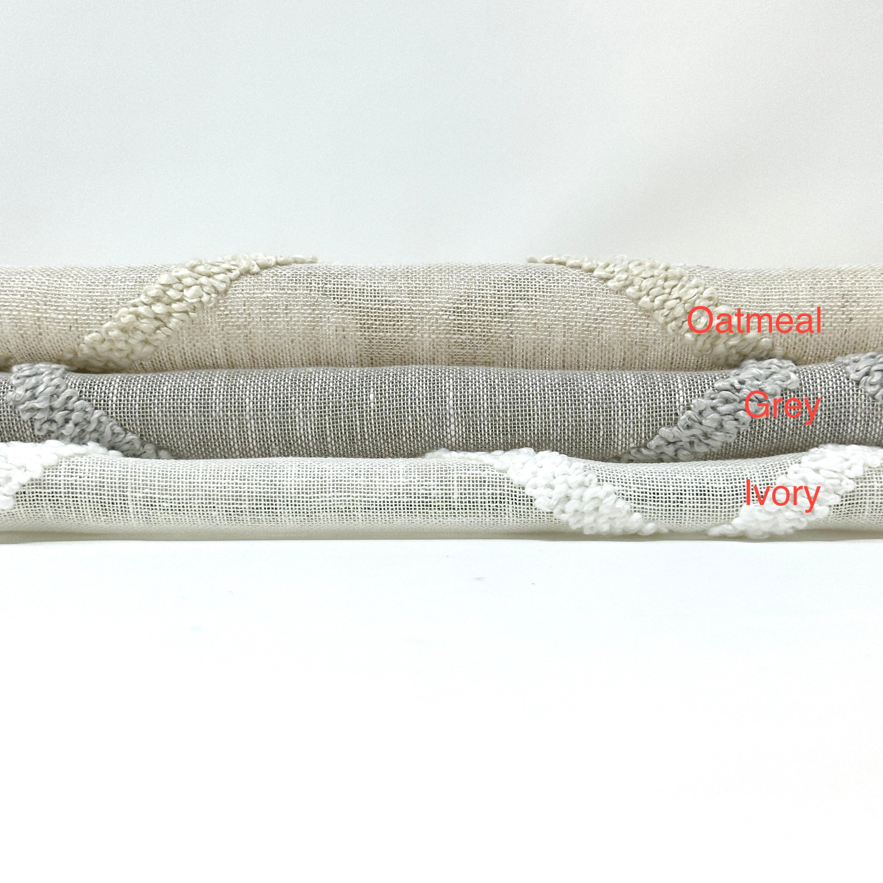 Embroidery Modern Geometric Blend Sheer Linen Fabric By The Yard / 54" Width / CL1133