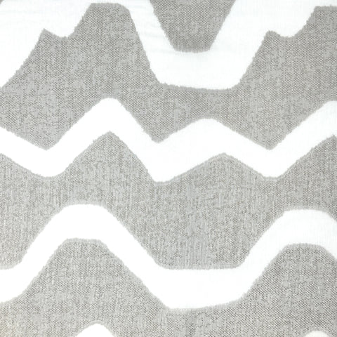 Irregular Wave Geometric Faux linen Fabric By The Yard / 118" Width / CL1135