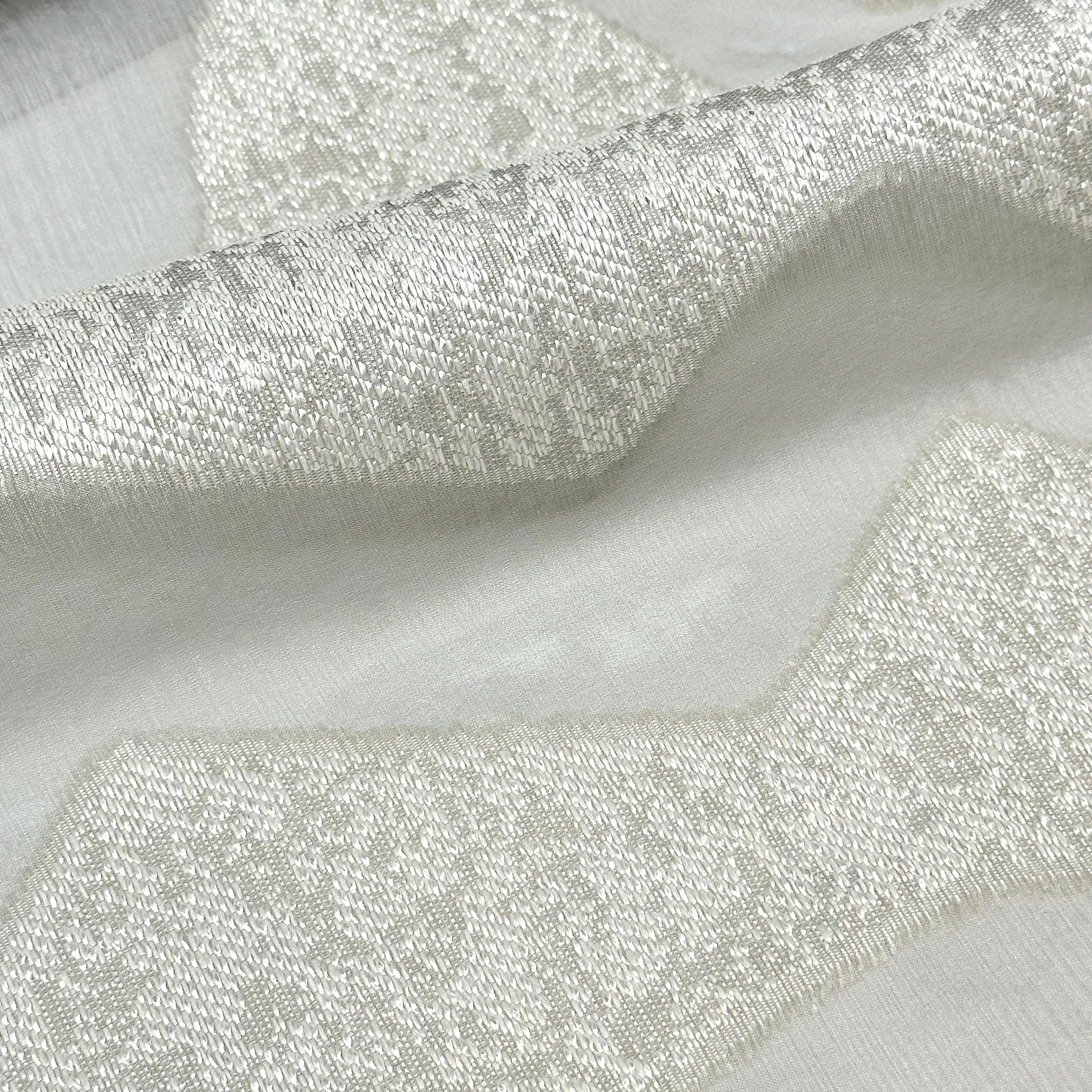 Irregular Wave Geometric Faux linen Fabric By The Yard / 118" Width / CL1135