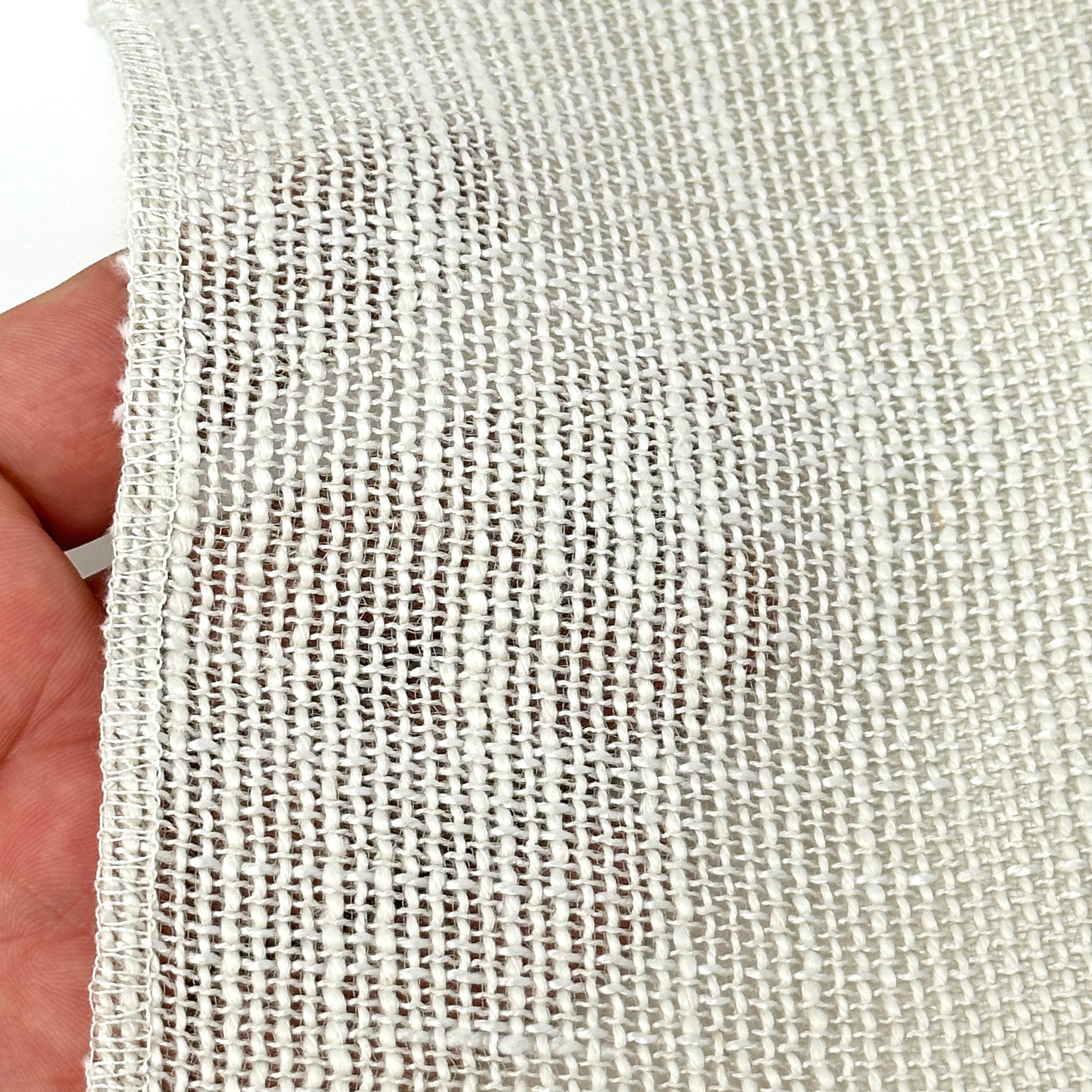 Rough Medium Weight Sheer Blend Linen Fabric by the Yard / 54" Width / CL1127