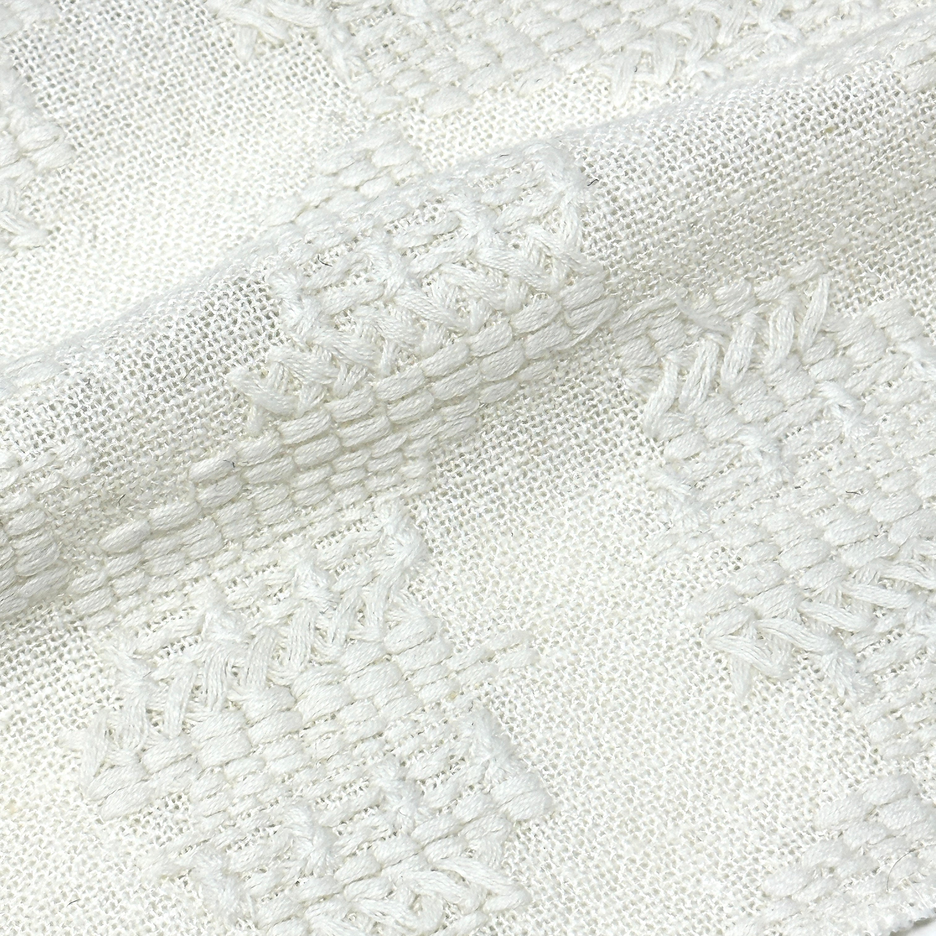 Embroidery Texture Modern Luxury Blend sheer Linen Fabric By The Yard / 53" Width / CL1131