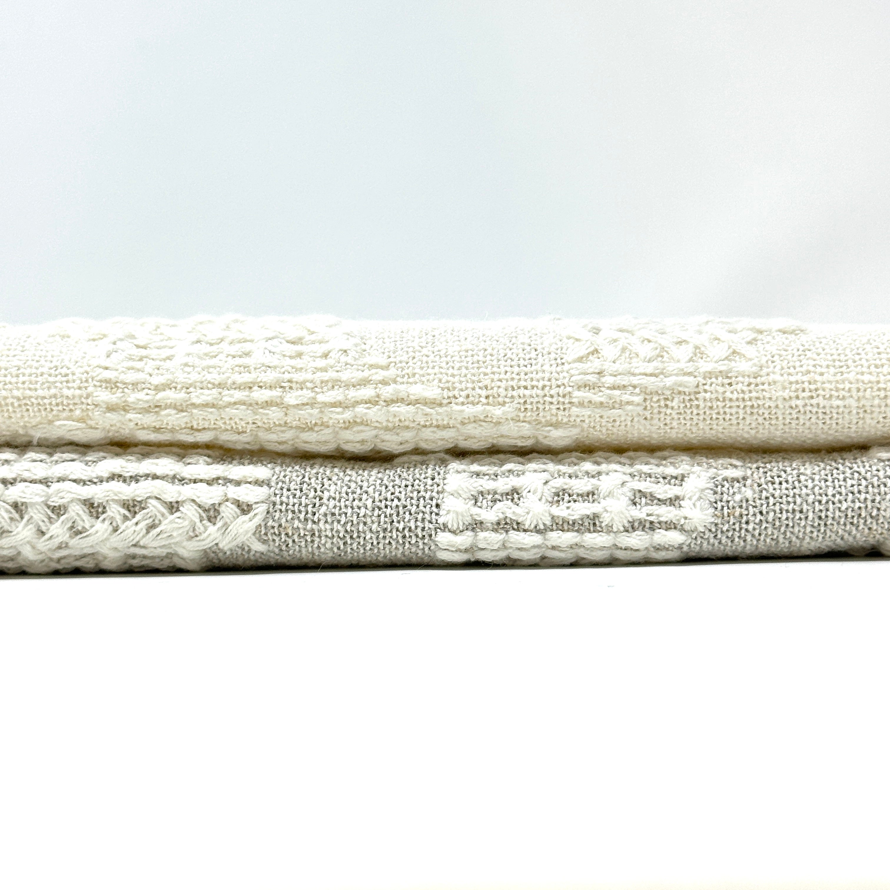 Embroidery Texture Modern Luxury Blend sheer Linen Fabric By The Yard / 53" Width / CL1131