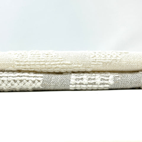 Embroidery Texture Modern Luxury Blend sheer Linen Fabric By The Yard / 53" Width / CL1131