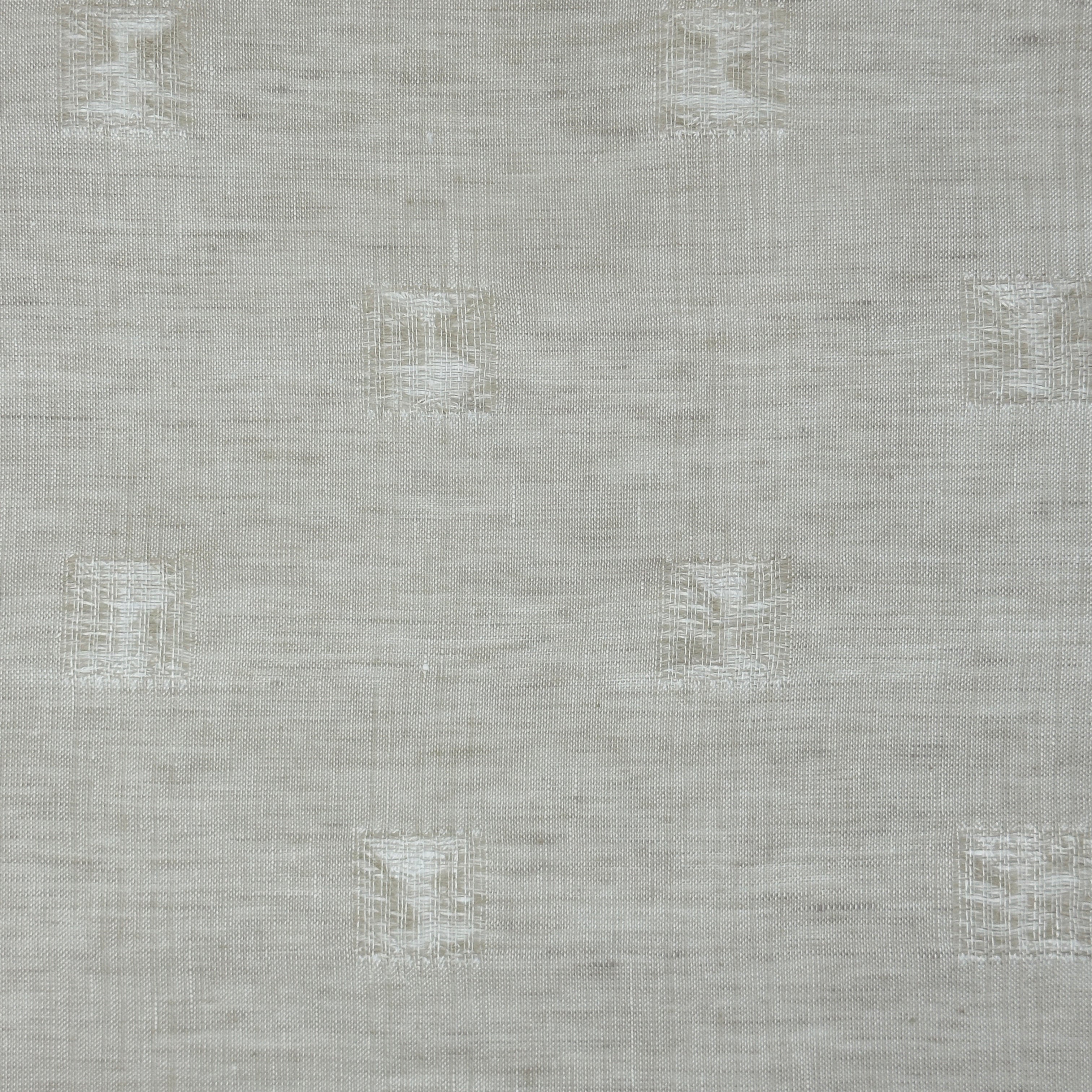 Square Tear-off Modern Geometric Blend Linen Sheer Fabric By The Yard / 54" Width / CL1137