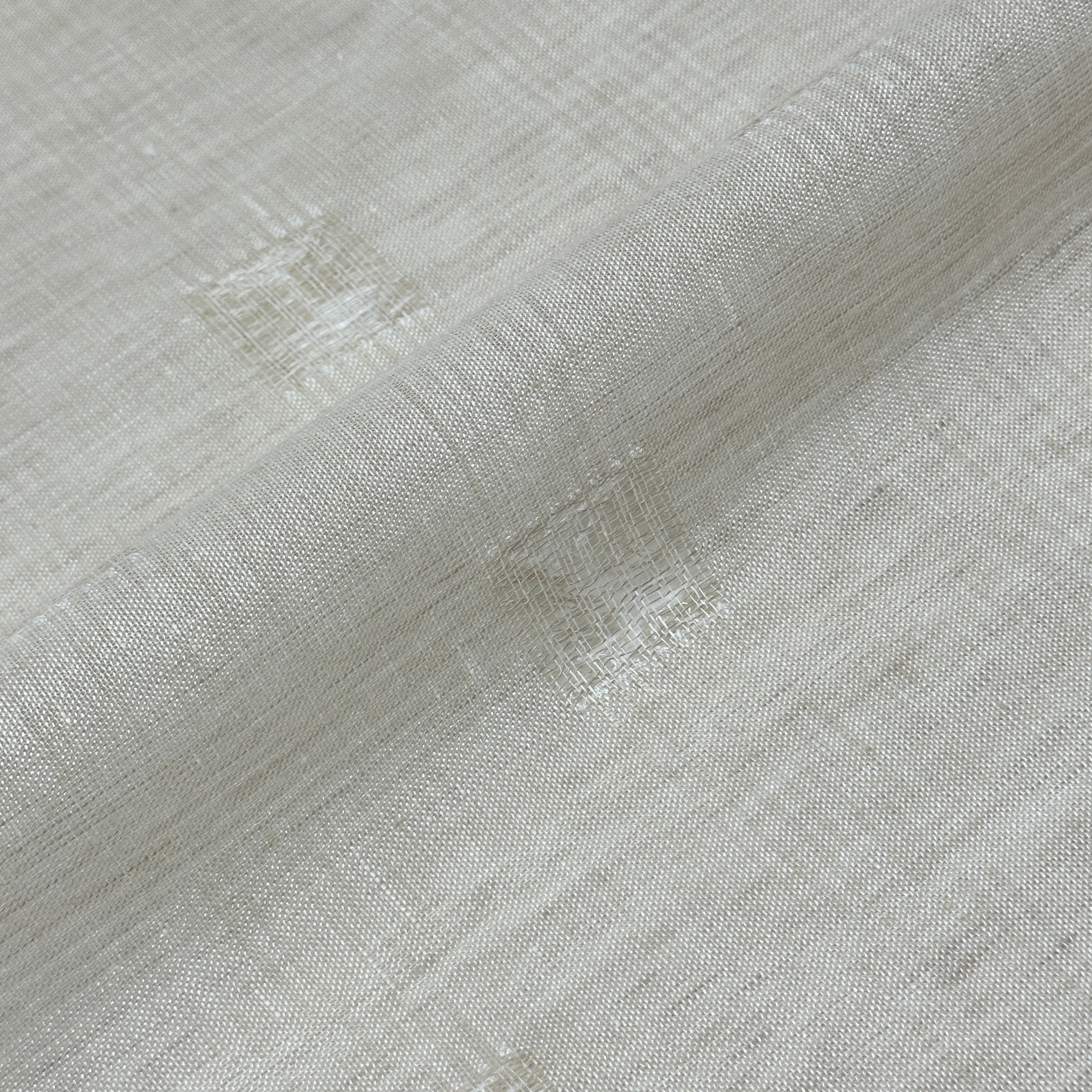 Square Tear-off Modern Geometric Blend Linen Sheer Fabric By The Yard / 54" Width / CL1137