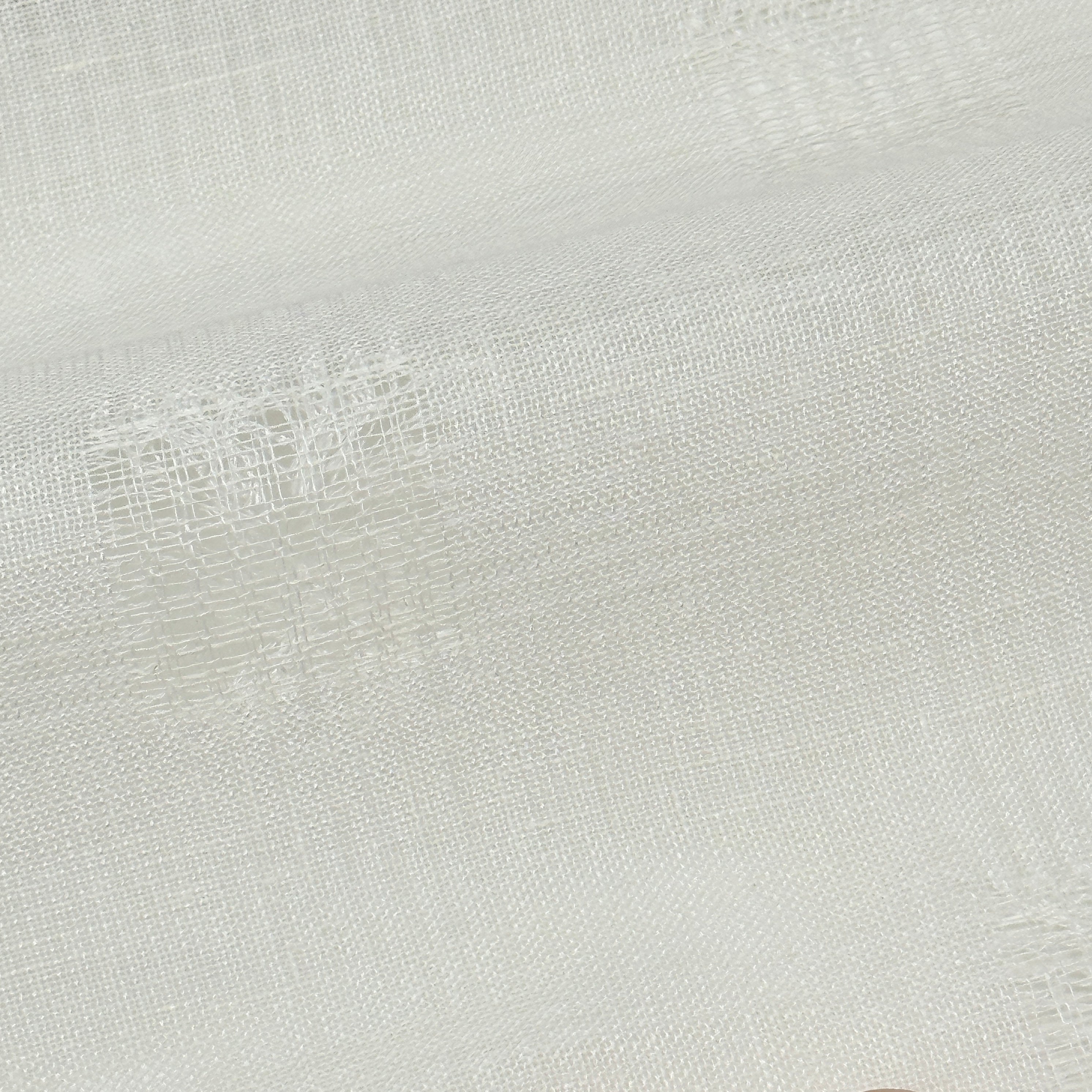 Square Tear-off Modern Geometric Blend Linen Sheer Fabric By The Yard / 54" Width / CL1137