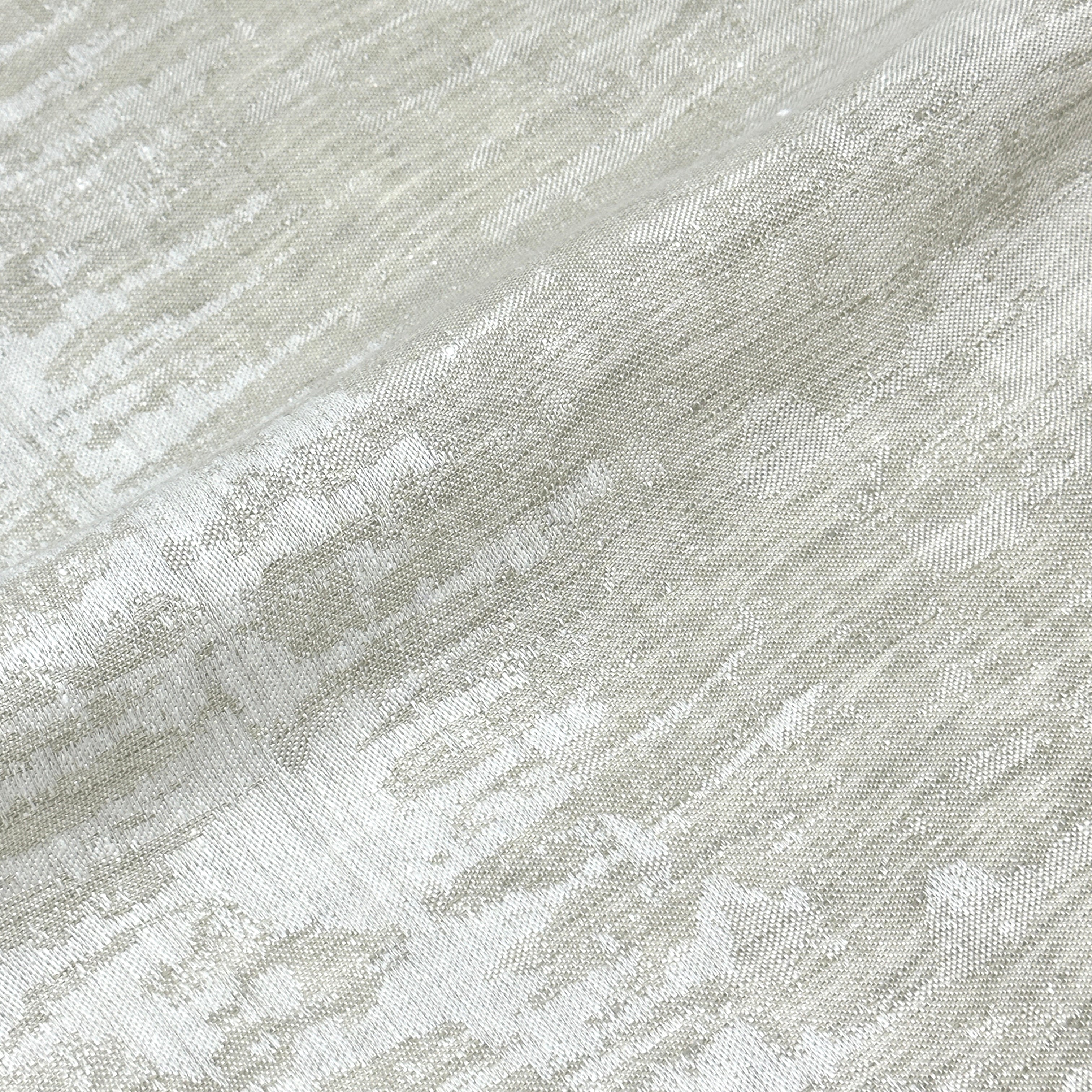 Irregular Geometric 100% Linen Fabric by the Yard / 58" Width / CL1119