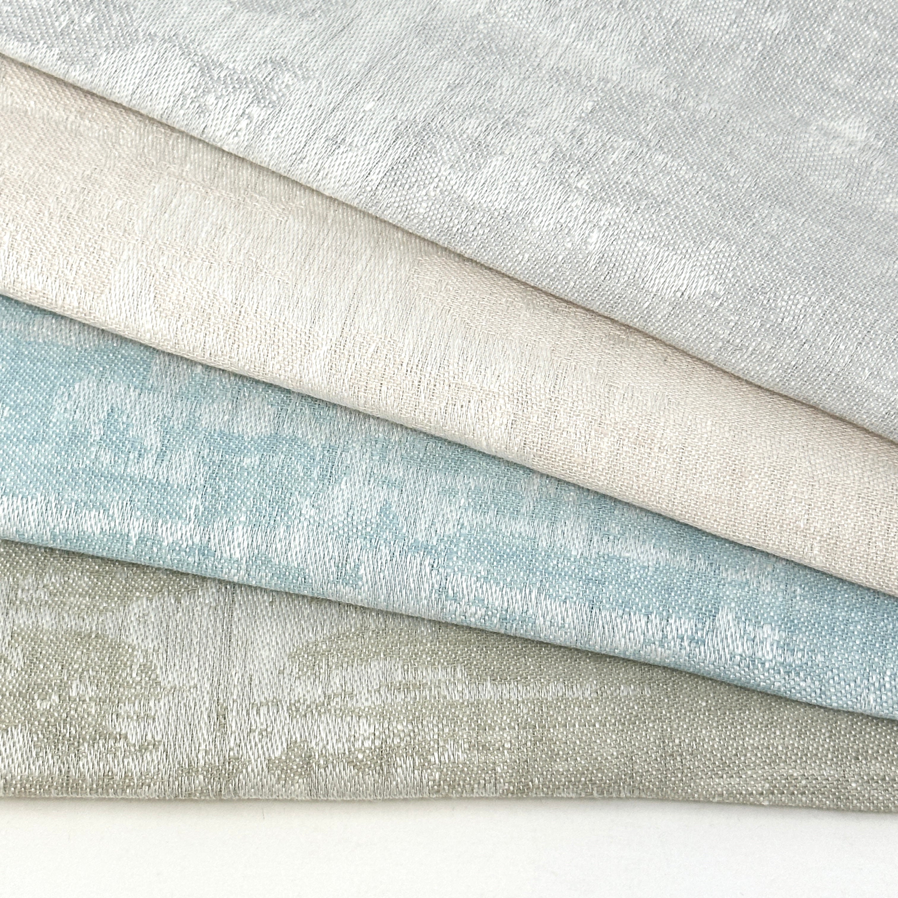 Irregular Geometric 100% Linen Fabric by the Yard / 58" Width / CL1119