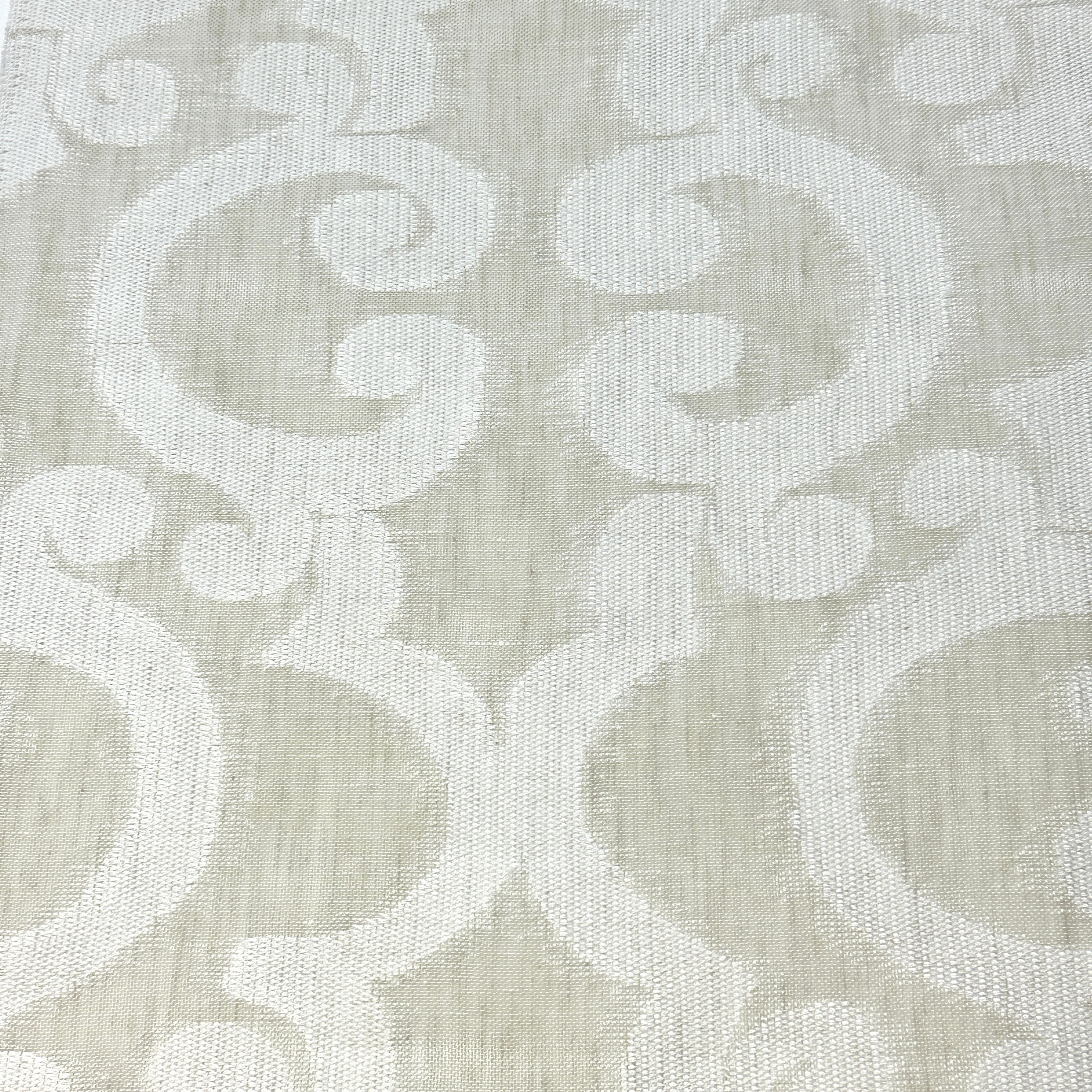 Irregular Geometric Blend Linen Sheer Fabric By The Yard / 54