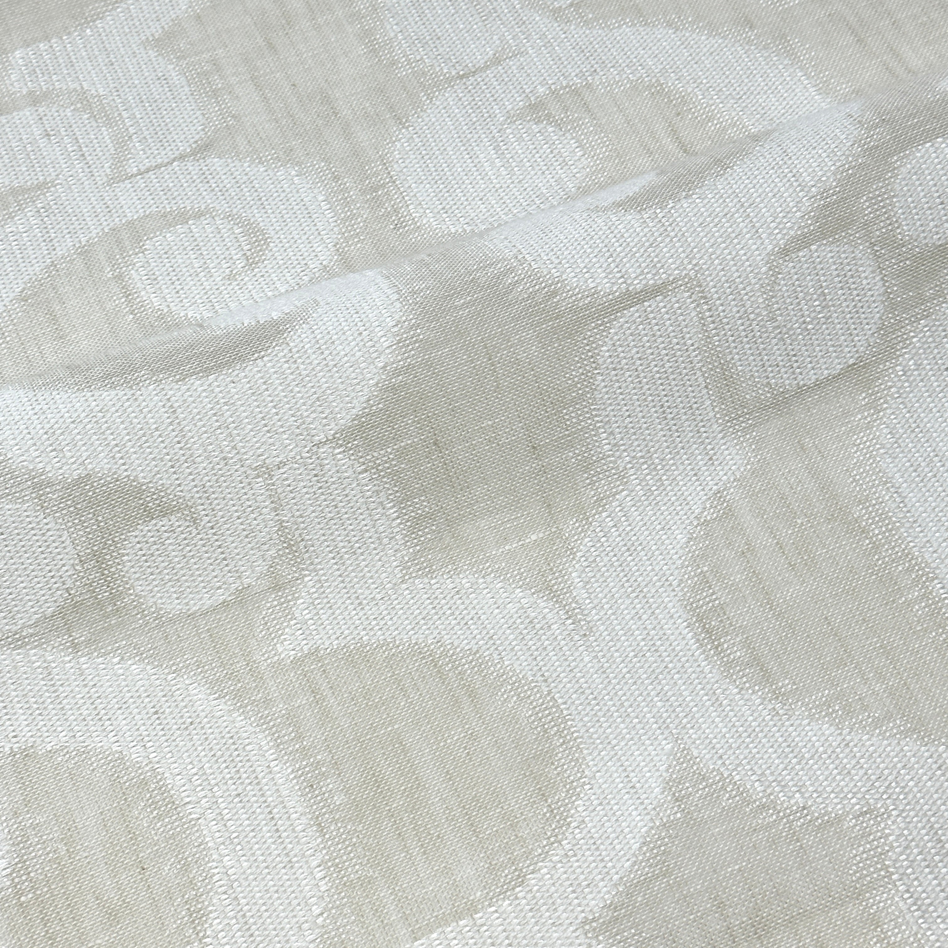 Irregular Geometric Blend Linen Sheer Fabric By The Yard / 54" Width / CL1130