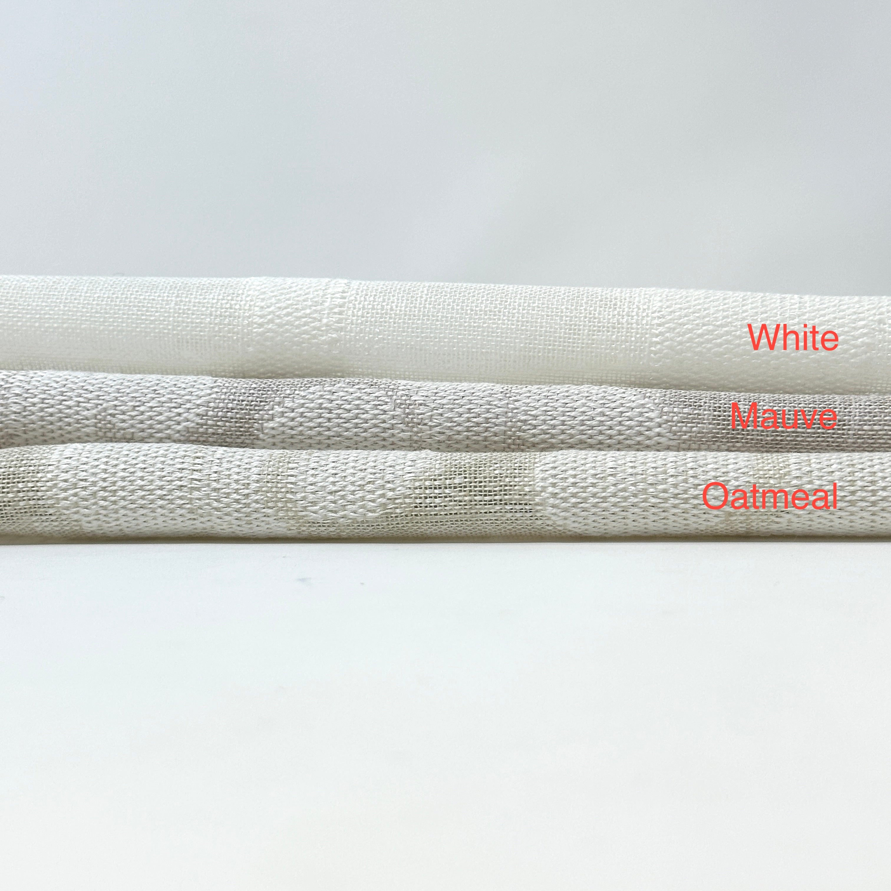 Irregular Geometric Blend Linen Sheer Fabric By The Yard / 54" Width / CL1130