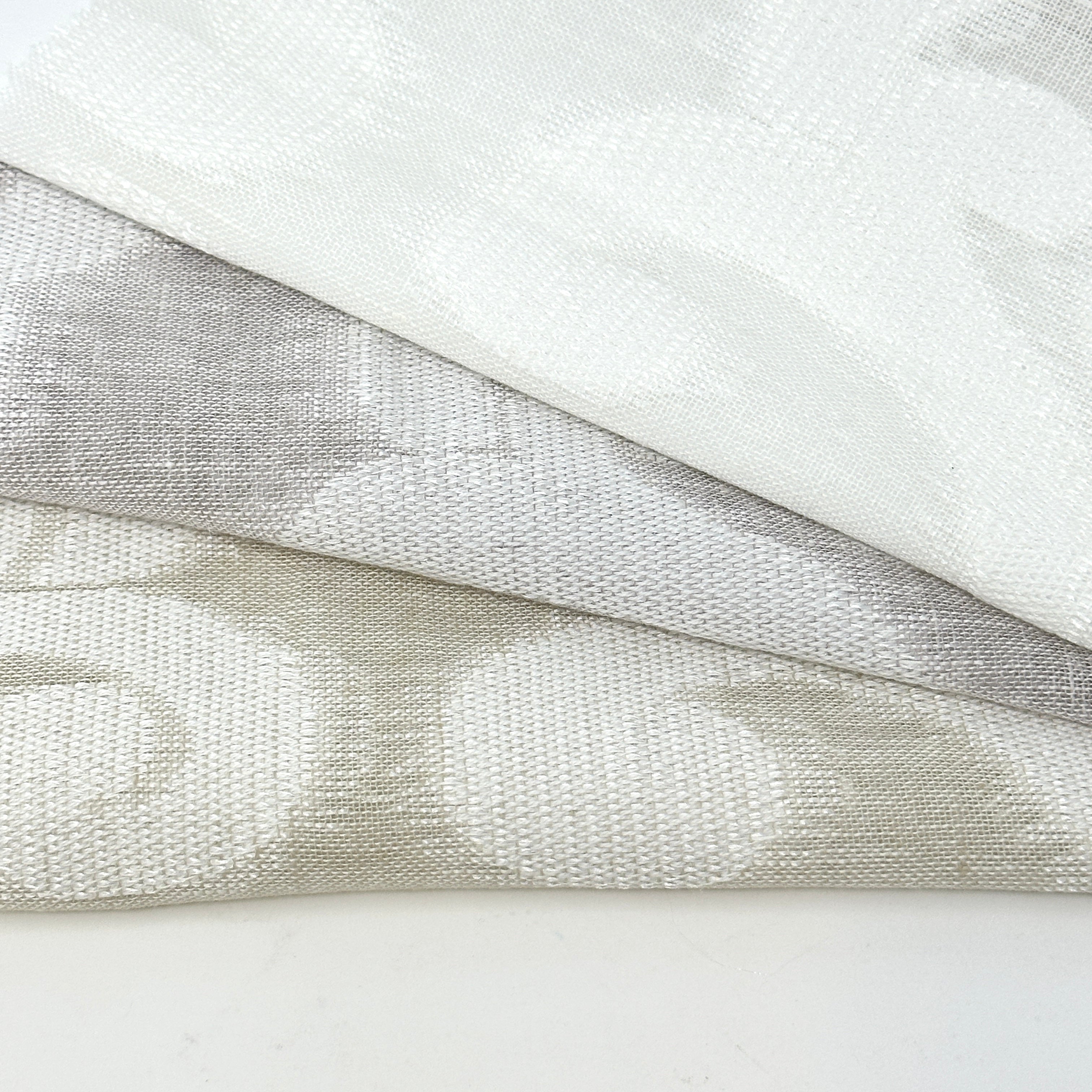Irregular Geometric Blend Linen Sheer Fabric By The Yard / 54" Width / CL1130