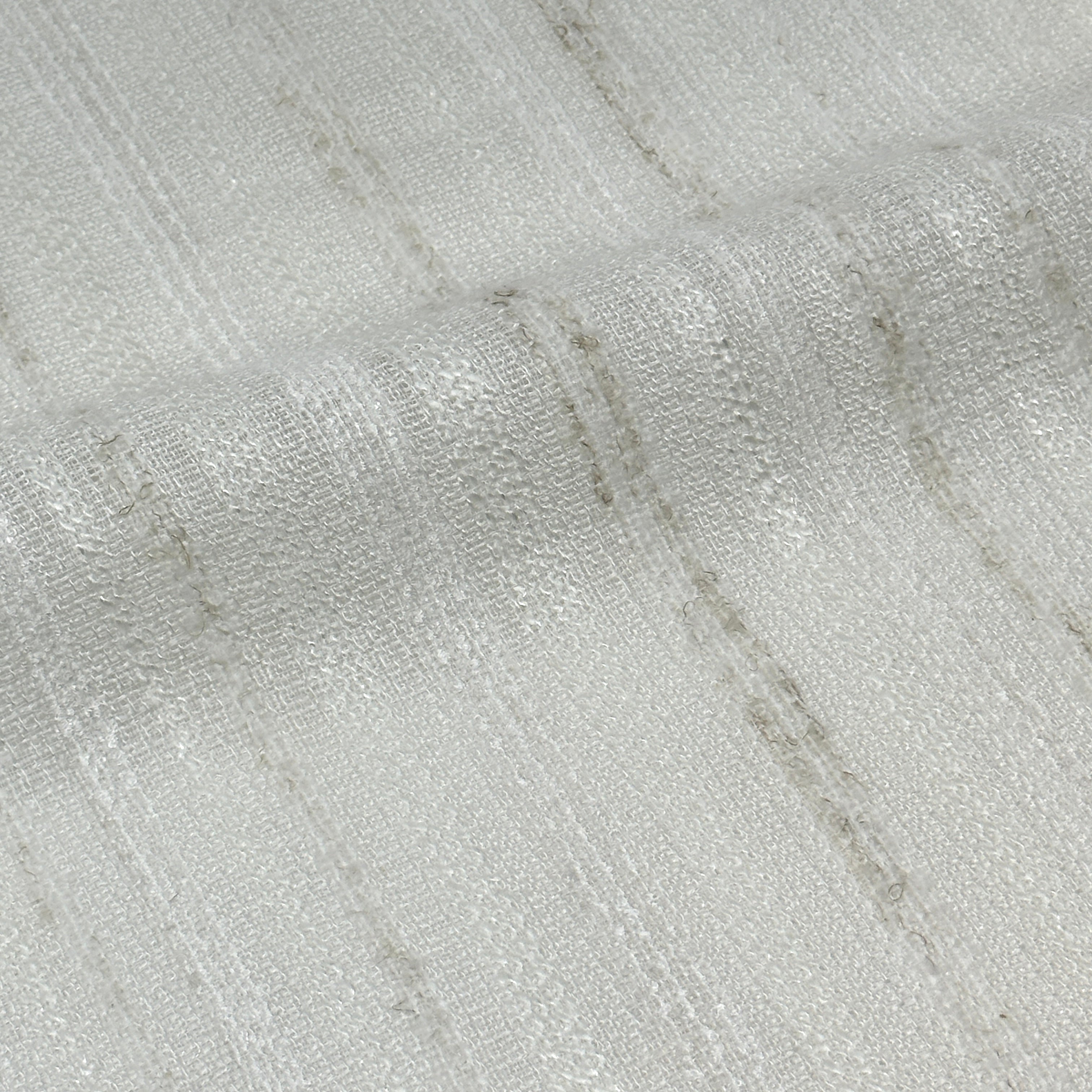 Textured Embroidery Blend Linen Fabric by the Yard / 118" Width / CL1098