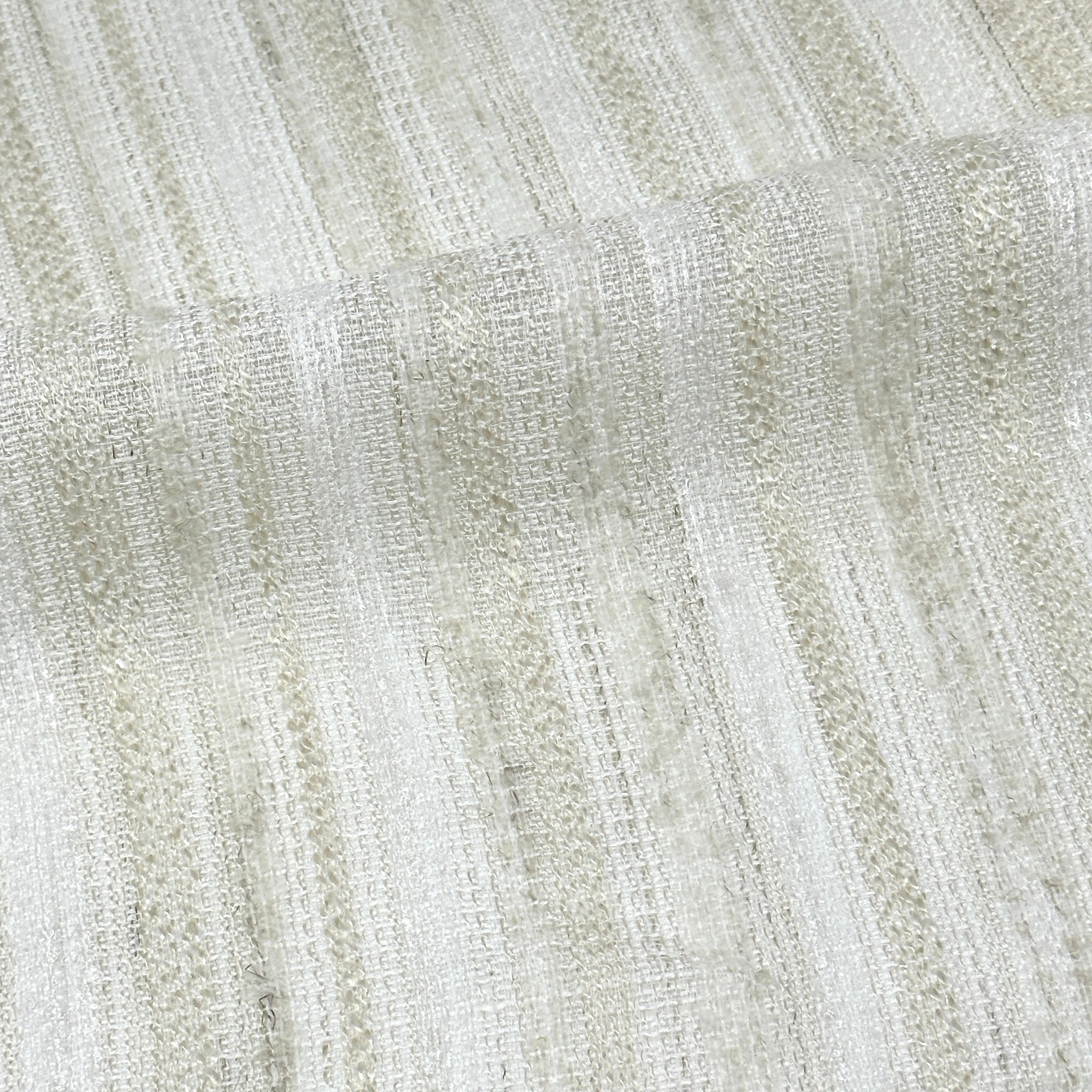 Textured Embroidery Blend Linen Fabric by the Yard / 118" Width / CL1098