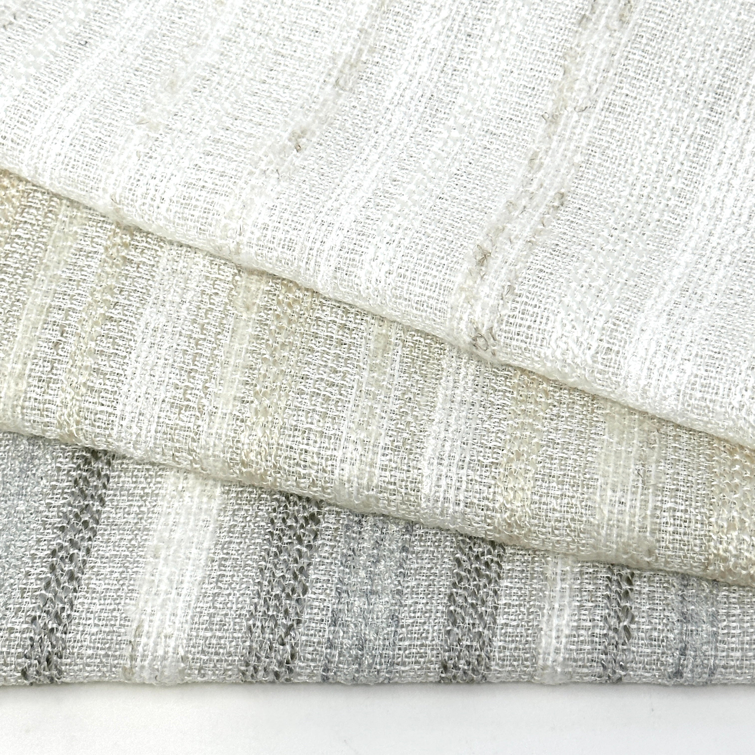 Textured Embroidery Blend Linen Fabric by the Yard / 118" Width / CL1098