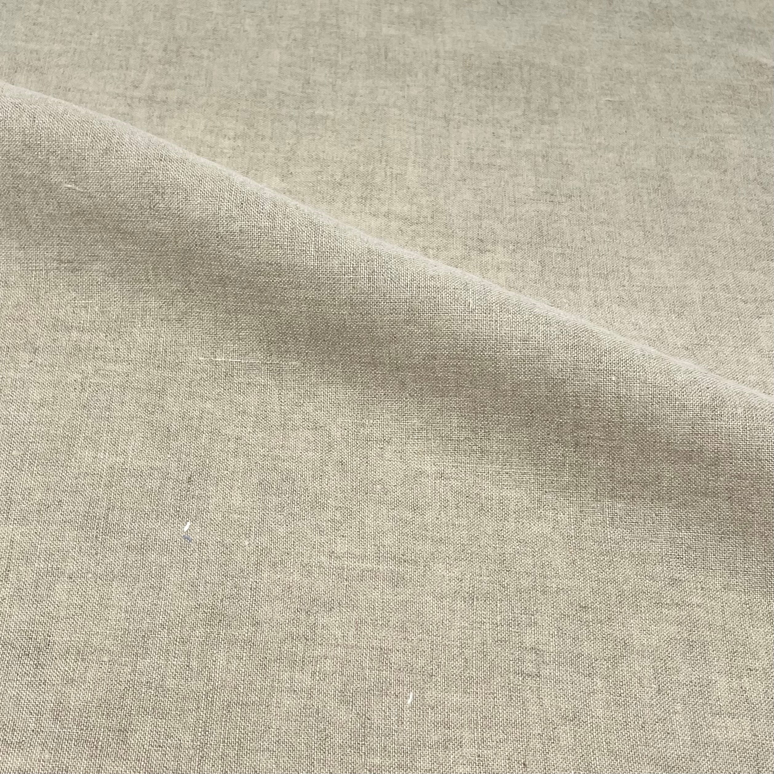 Washed Tumbled French Double Width 100% Natural Linen Fabric By The Yard/ 116" Width / CL1058