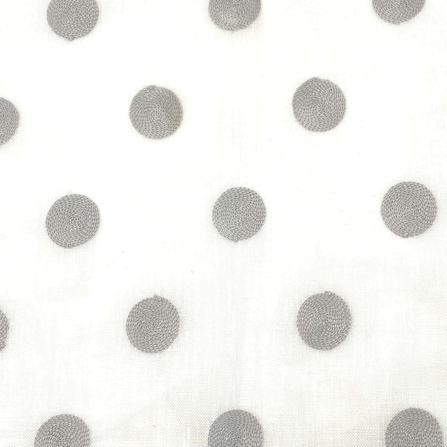 Circle Round Polka Dots Geometric Linen Fabric by the Yard / 54" Width / CL1072