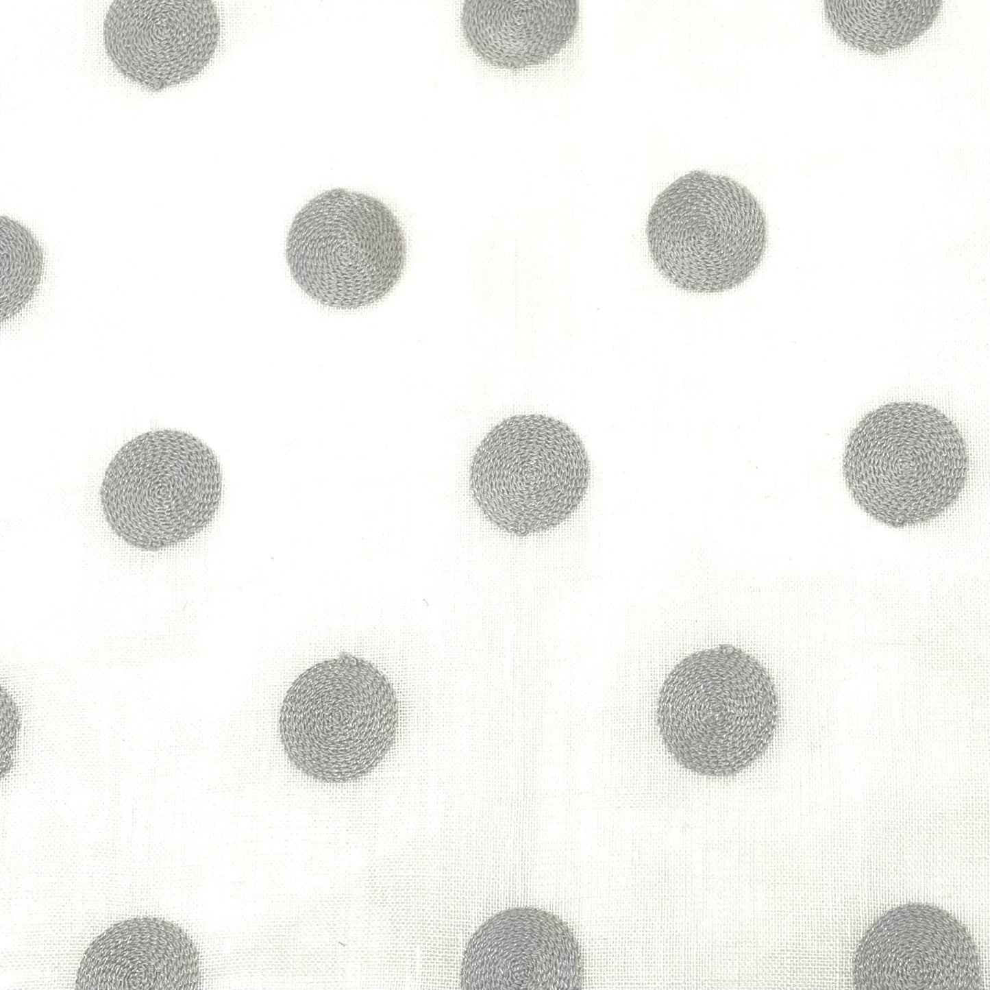 Circle Round Polka Dots Geometric Linen Fabric Flat Roman Shade, CL1072