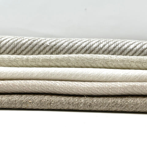 Diagonal 100% Natural Linen Fabric By The Yard/CL1074