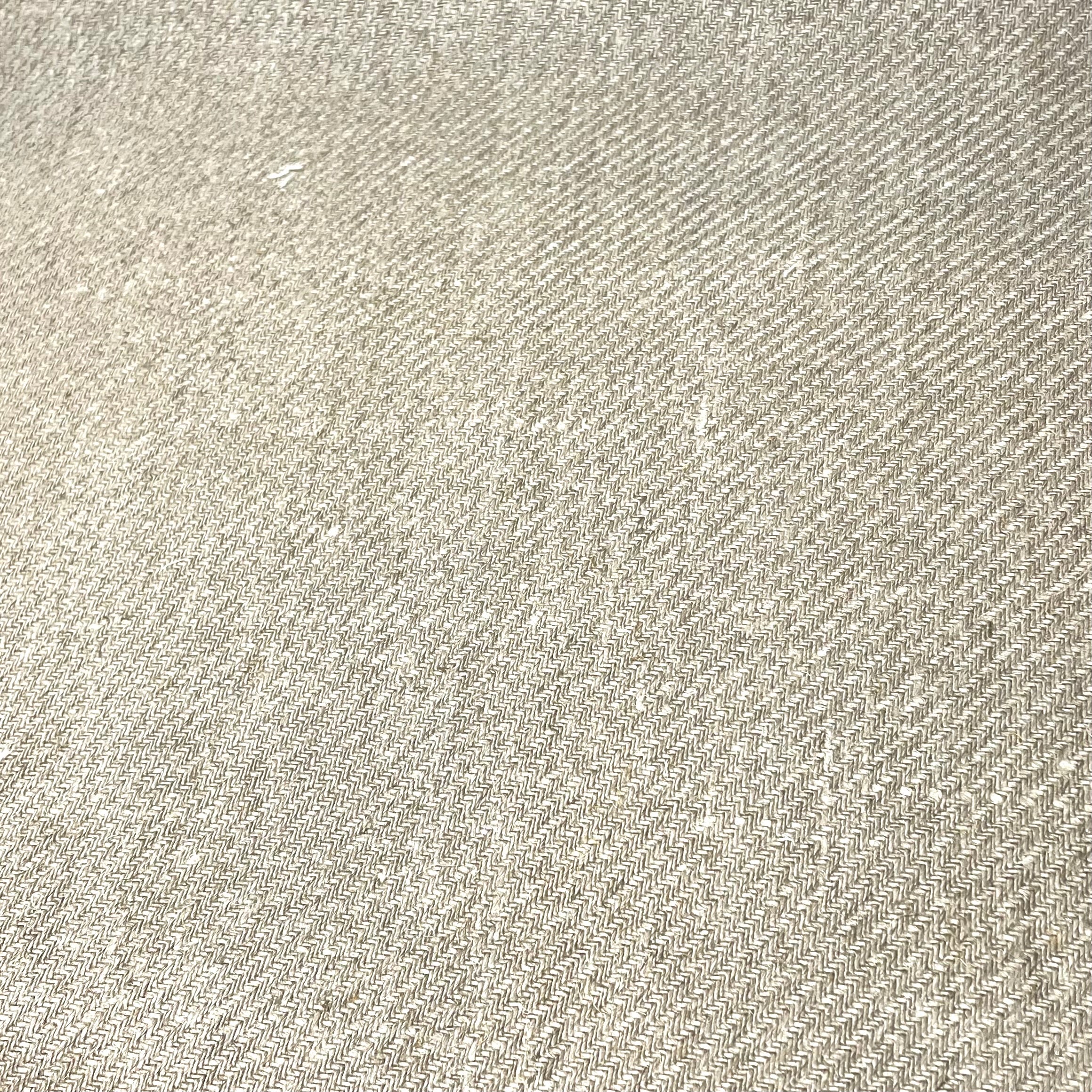 Diagonal 100% Natural Linen Fabric By The Yard/CL1074