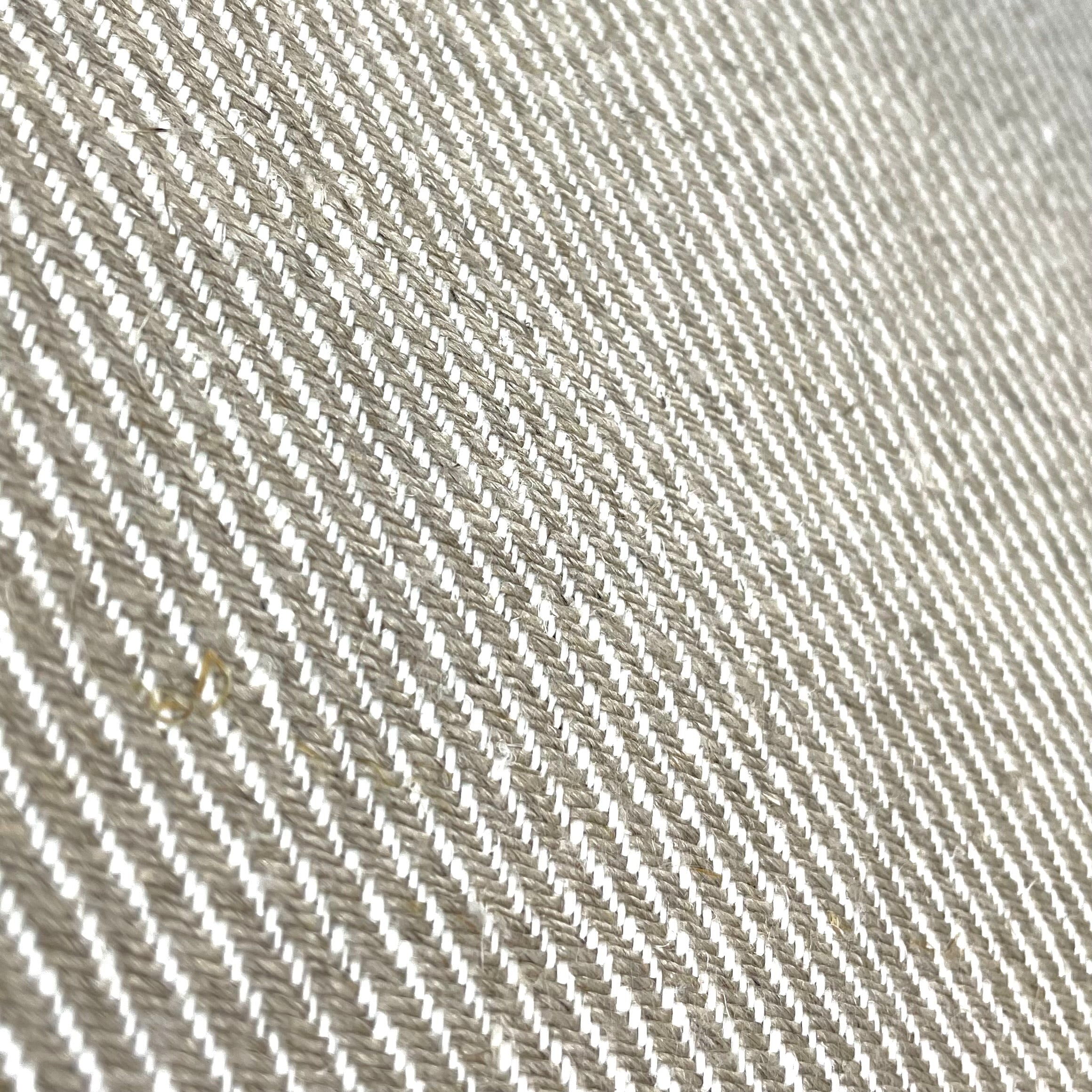 Diagonal 100% Natural Linen Fabric By The Yard/CL1074