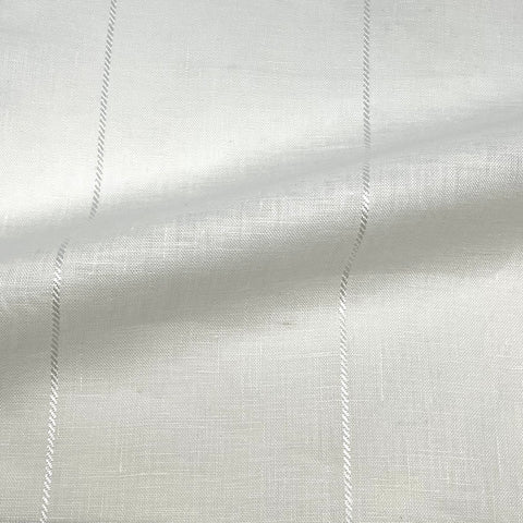 Dot and Texture Stripe Embroidery Blend sheer Linen Fabric By The Yard, Curtain, Drapery, Table Top, 118" Width/CL1118