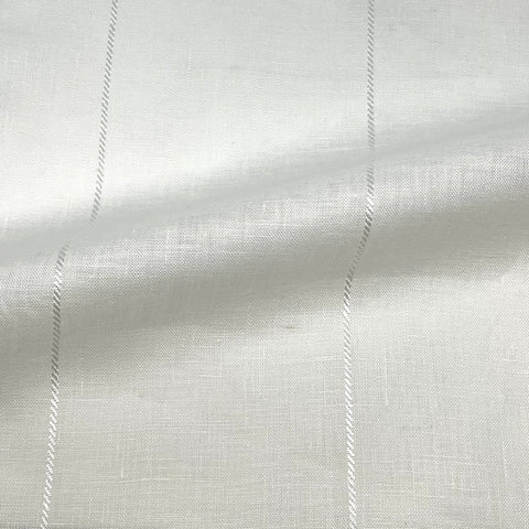 5" Striped Natural Linen Fabric By The Yard, Curtain, Drapery, Table Top, 57" Width/CL1076