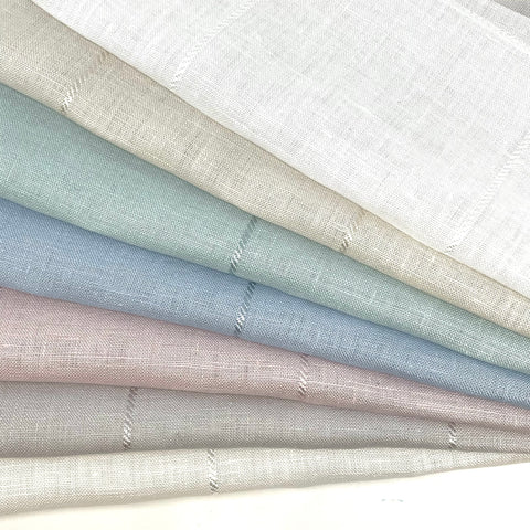 Diagonal 5" Stripe Linen Fabric by the Yard / 57" Wide / CL1076