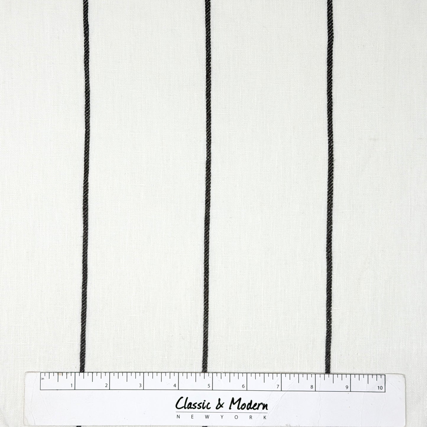 Light Green Wide Thin Striped 100% Linen Custom Made Flat Roman Shade, CL1003