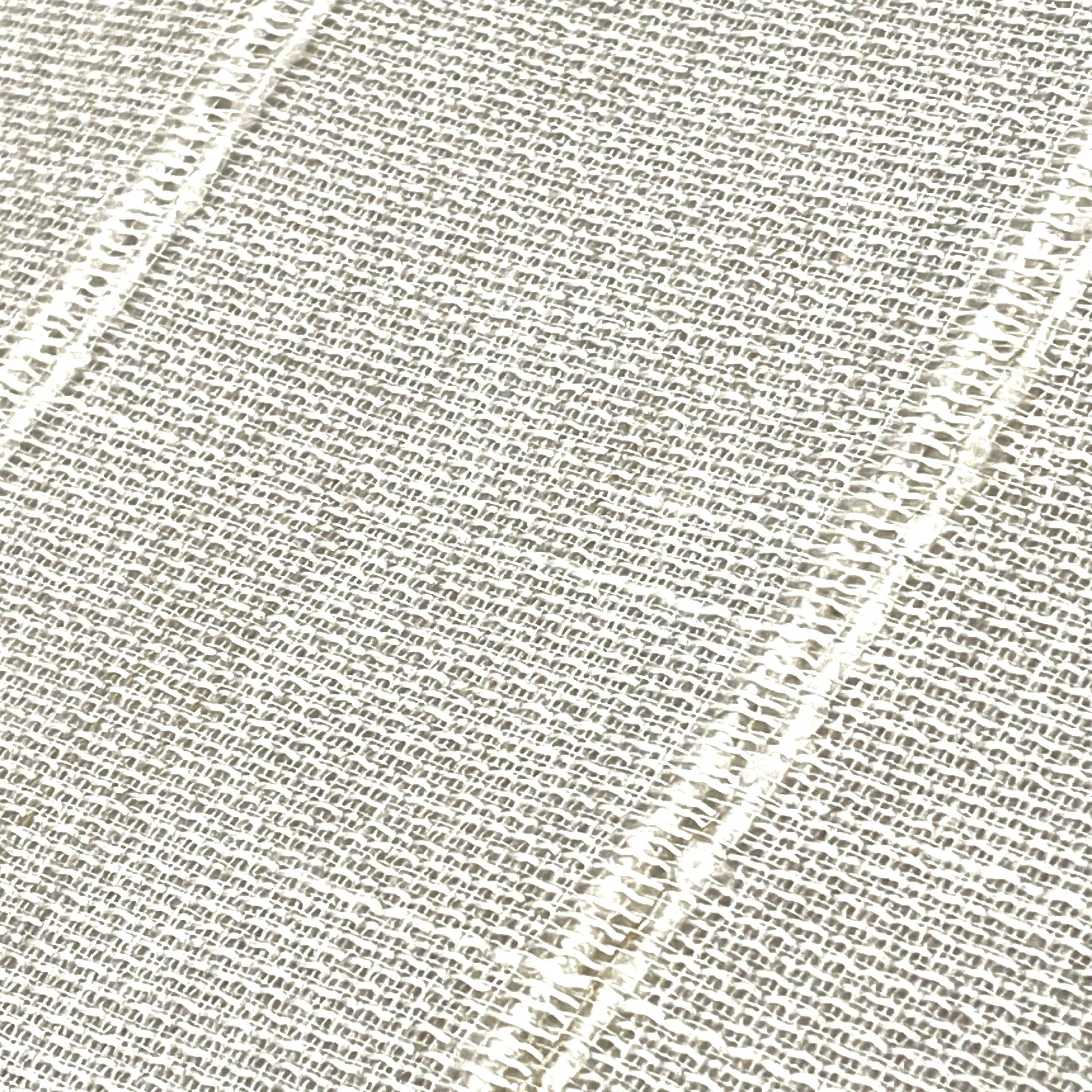 Stripe Embroidery Blend Linen Fabric / 118" Wide / CL1060
