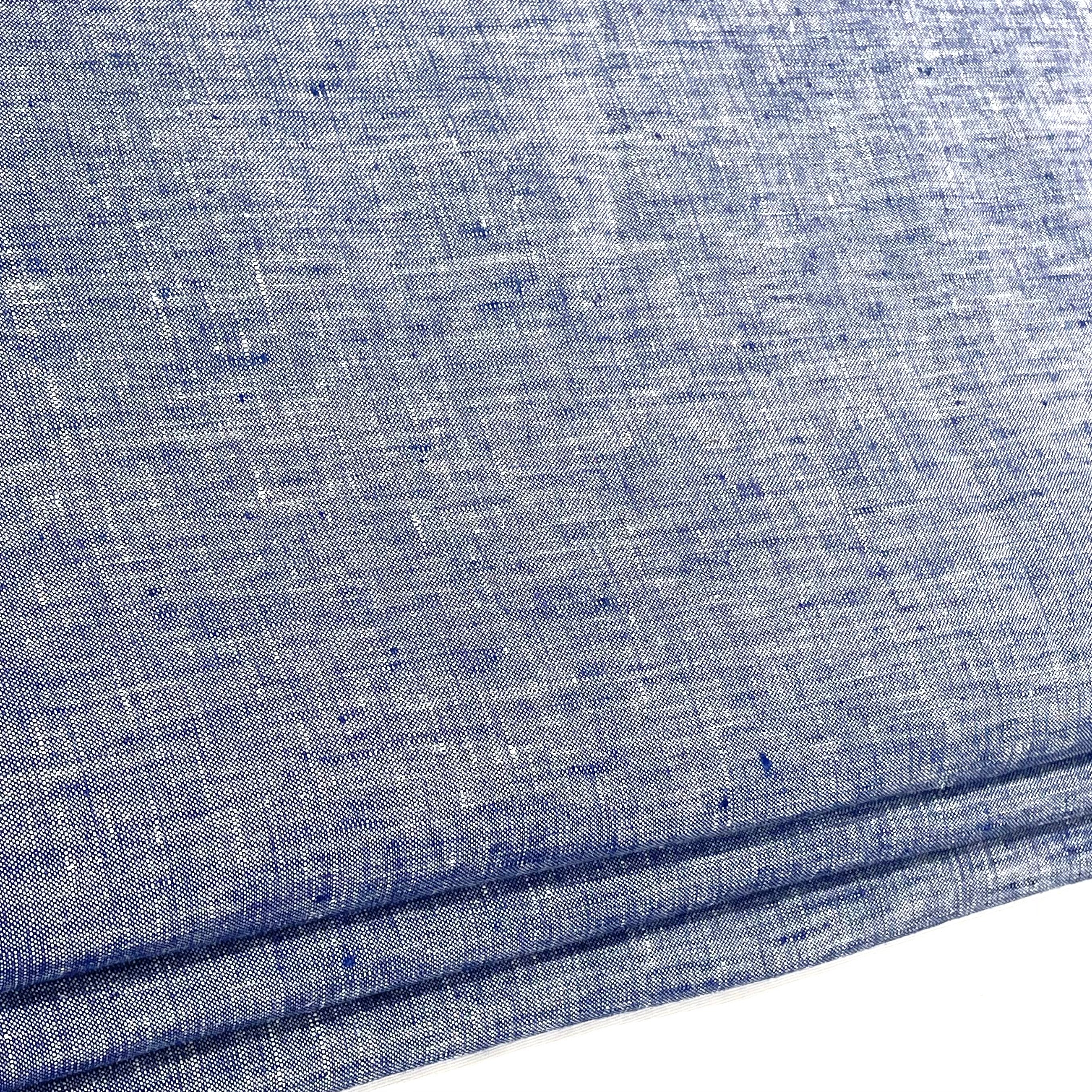 Solid Double Width 100% Natural Linen Fabric Flat Roman Shade / CL1056
