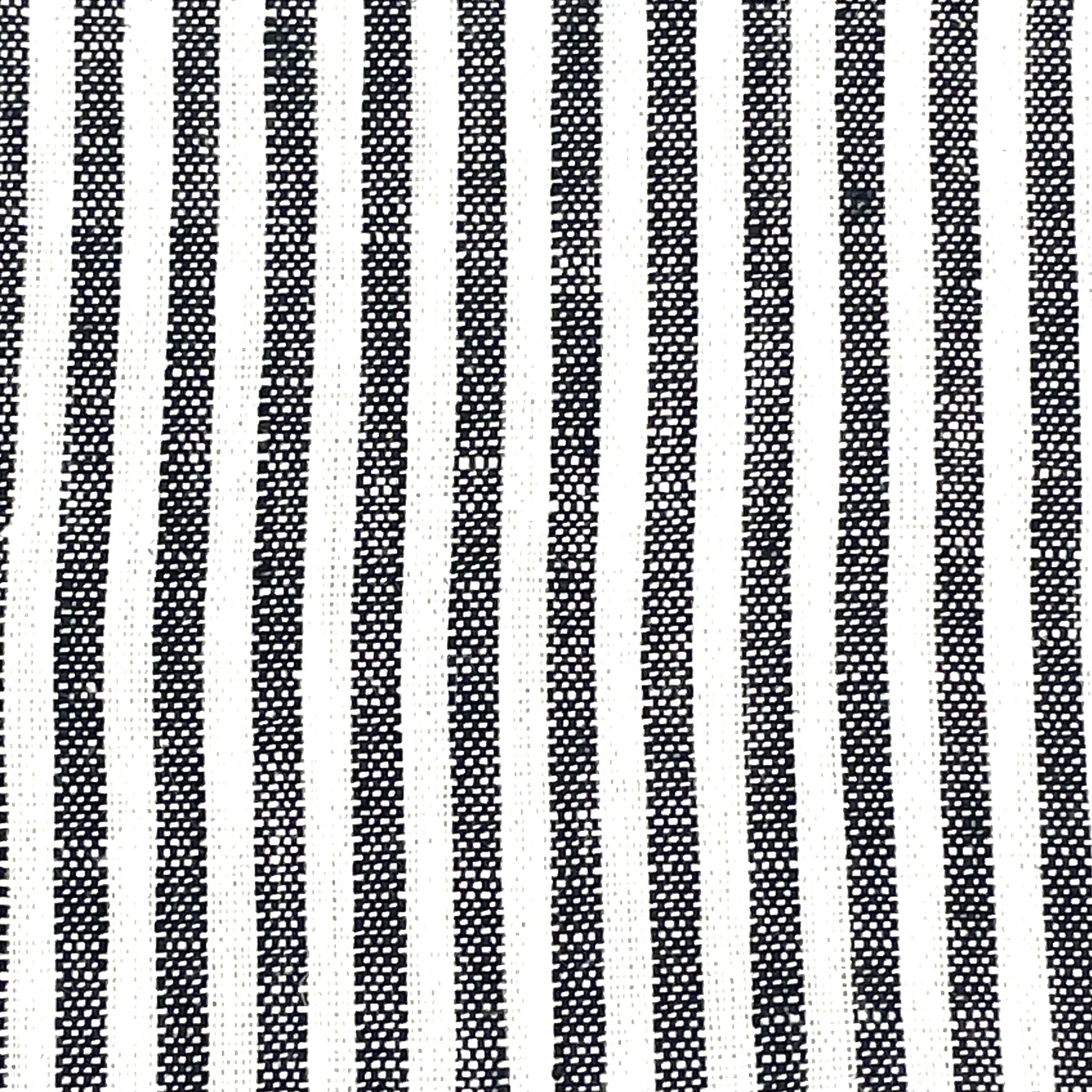 3/8" black & white Stripe 100% Natural Linen Fabric By The Yard/CL1080