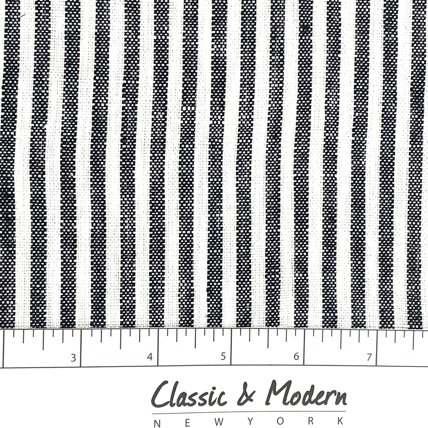 Black and white Striped 100% Natural Linen Fabric By The Yard/53" Width/CL1080 - Classic & Modern Home