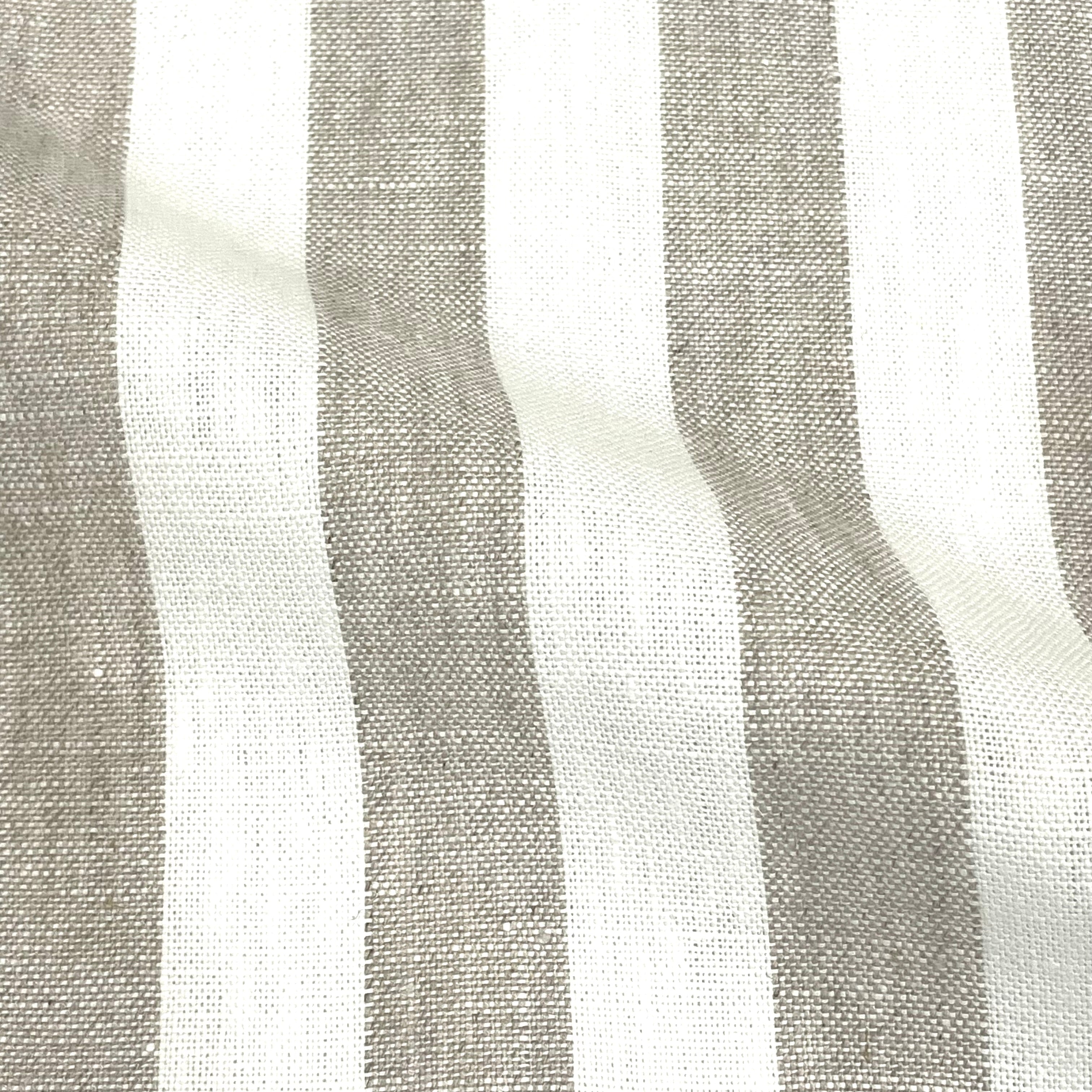 1" Stripe Linen Fabric By The Yard / 56" Width / CL1079