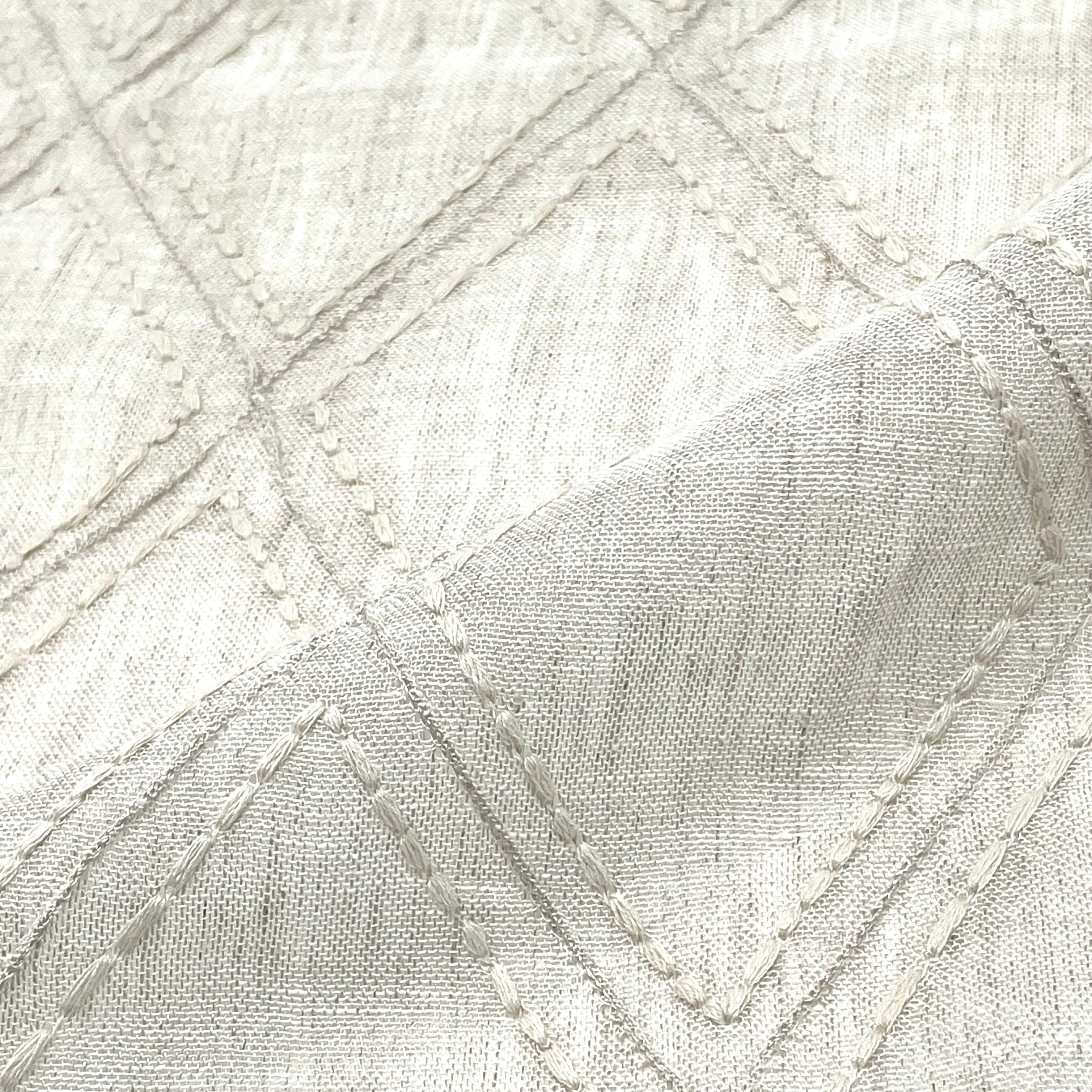 Geometric Blended Linen Fabric By The Yard/CL1078