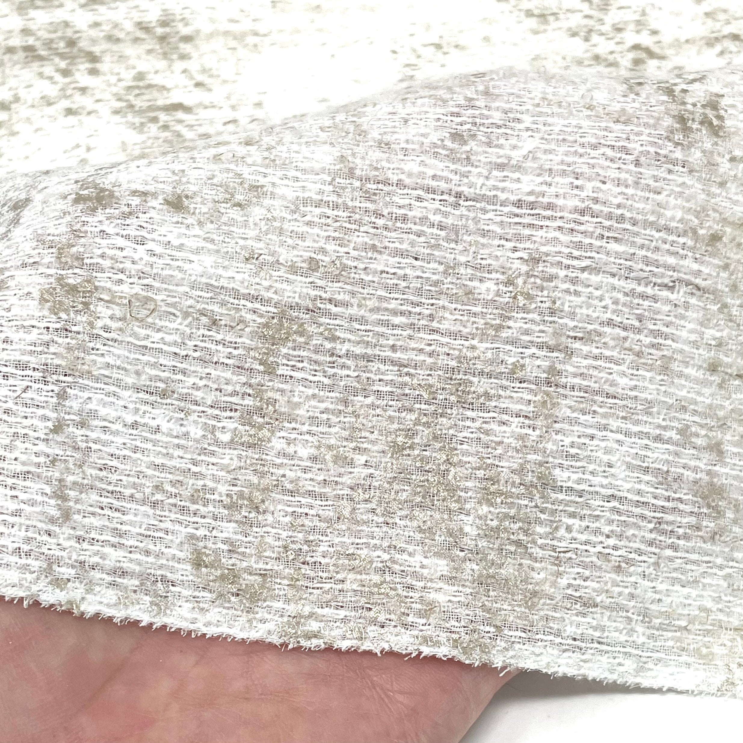 Textured Glitter Linen Blend Fabric By The Yard/CL1085