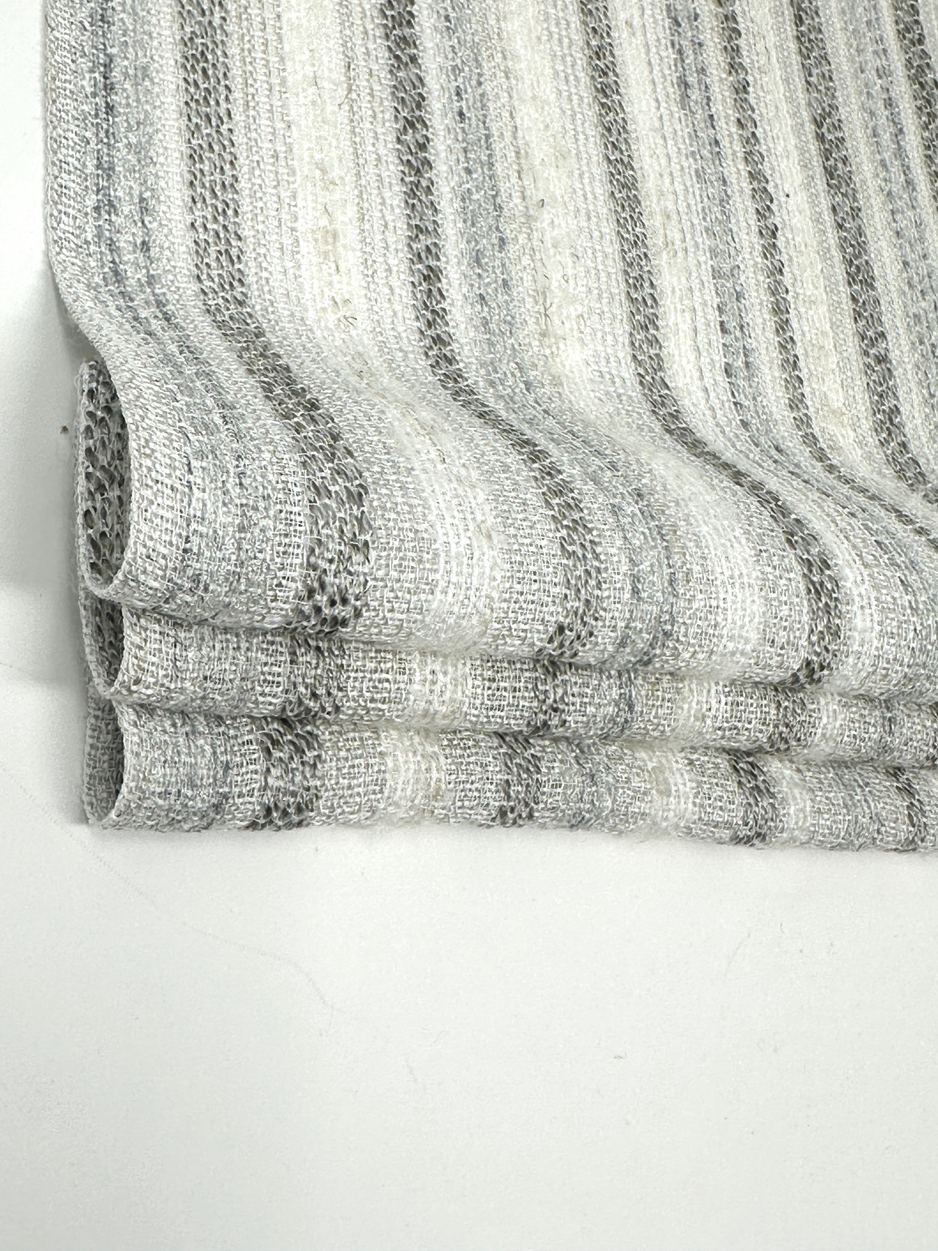 Textured Embroidery Blend Linen Flat Roman Shade / CL1098
