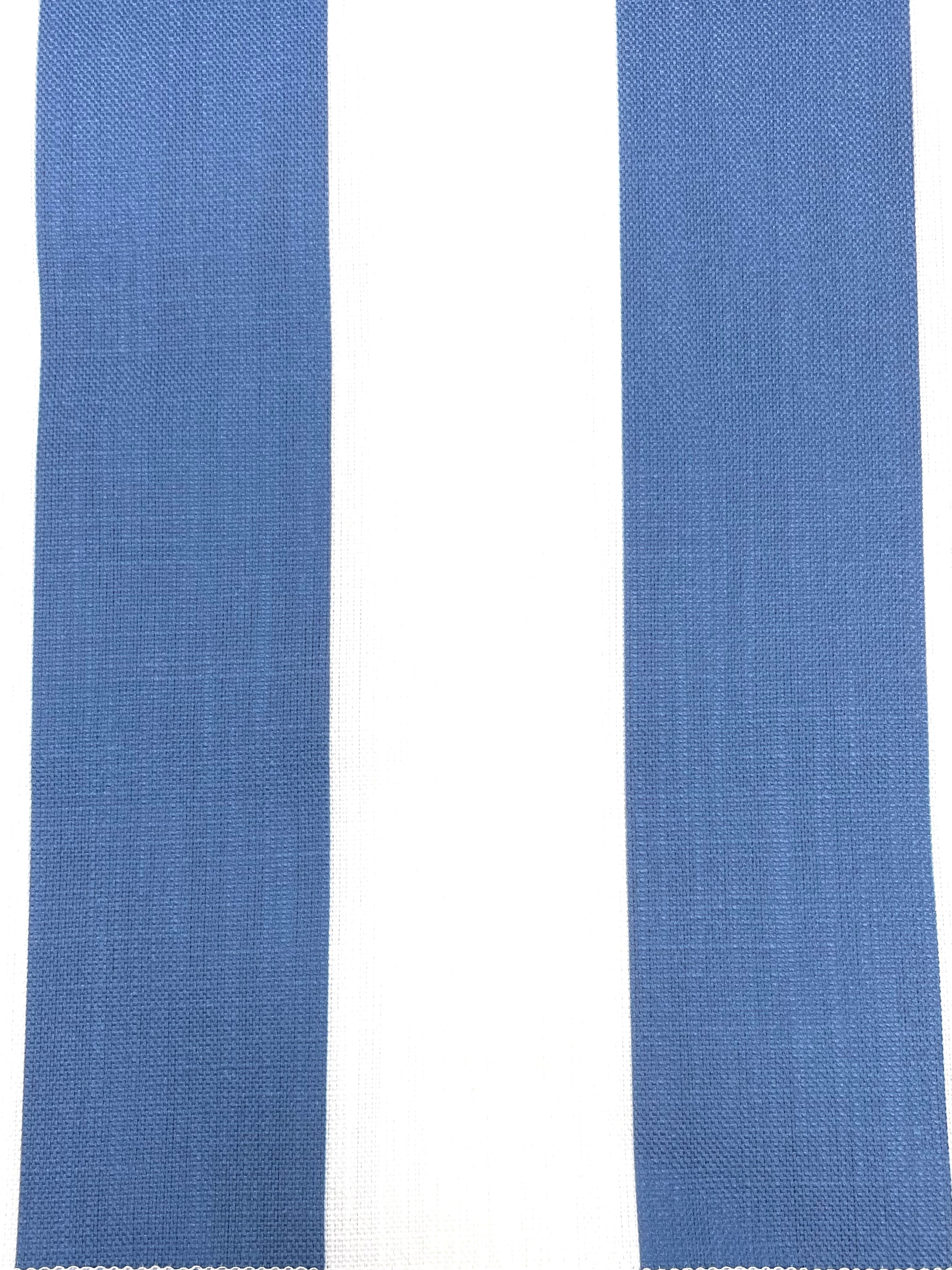 2" Stripe Faux Linen Flat Roman Shade / CL1092