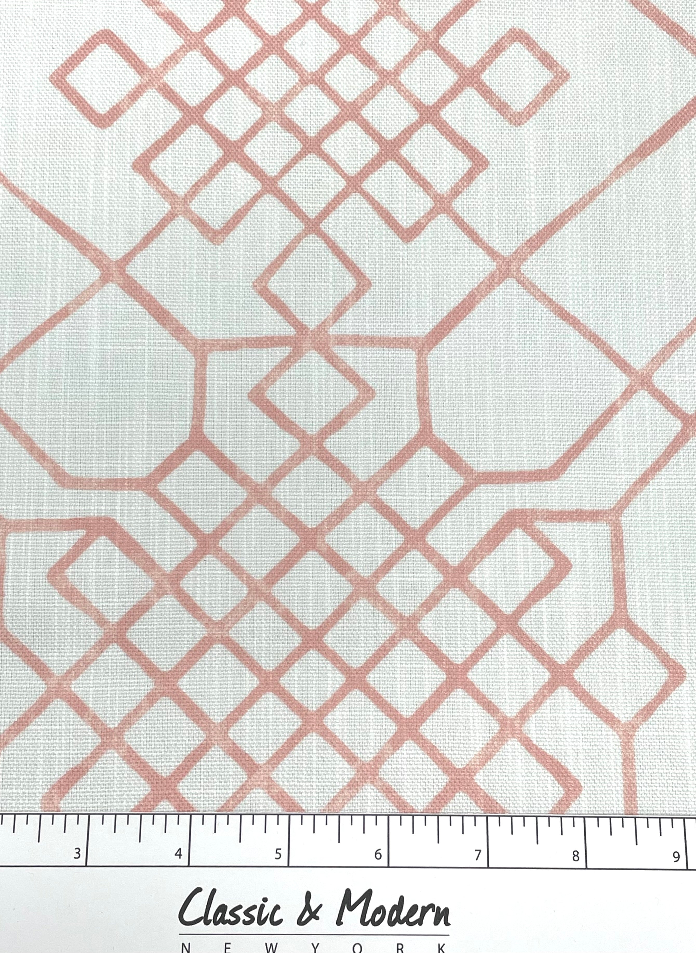 Contemporary Celtic Knot Faux Linen Flat Roman Shade, Relaxed Roman Shade/CL1090
