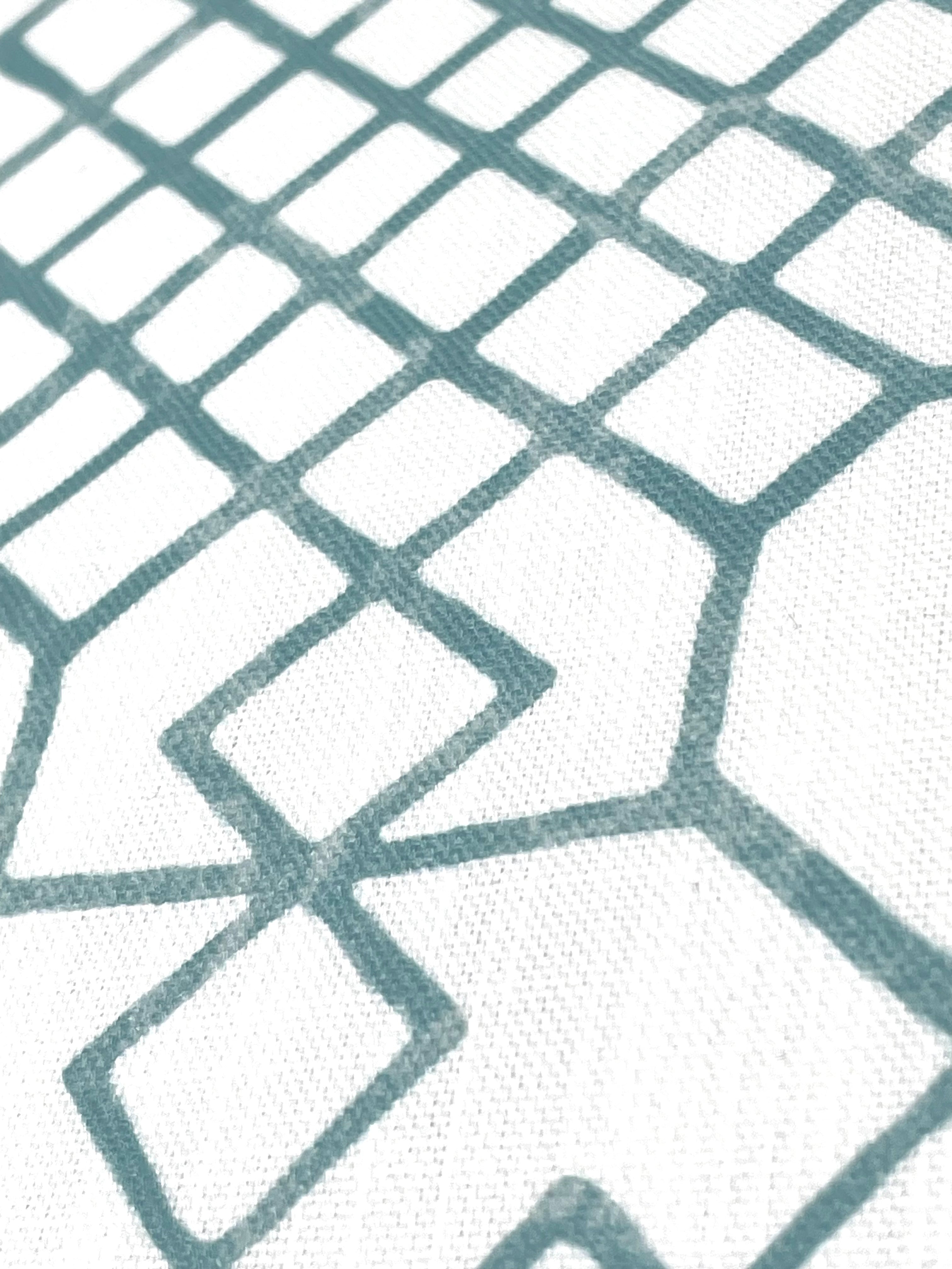 Contemporary Celtic Knot Faux Linen Flat Roman Shade, Relaxed Roman Shade/CL1090