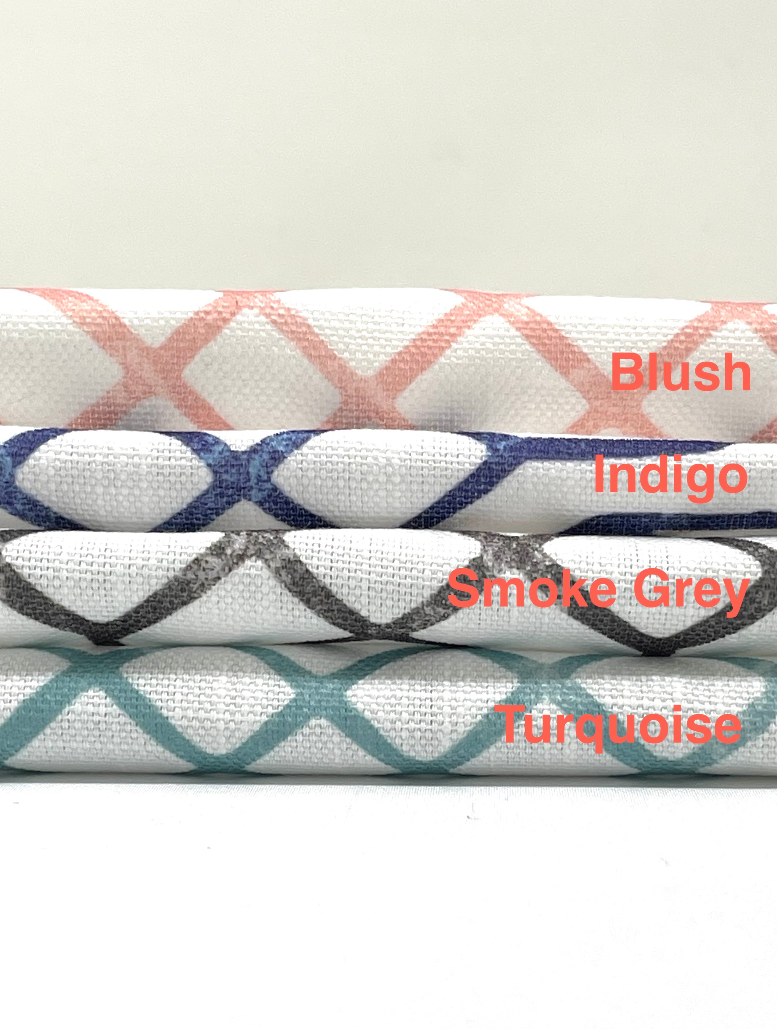 Contemporary Celtic Knot Faux Linen Flat Roman Shade, Relaxed Roman Shade/CL1090