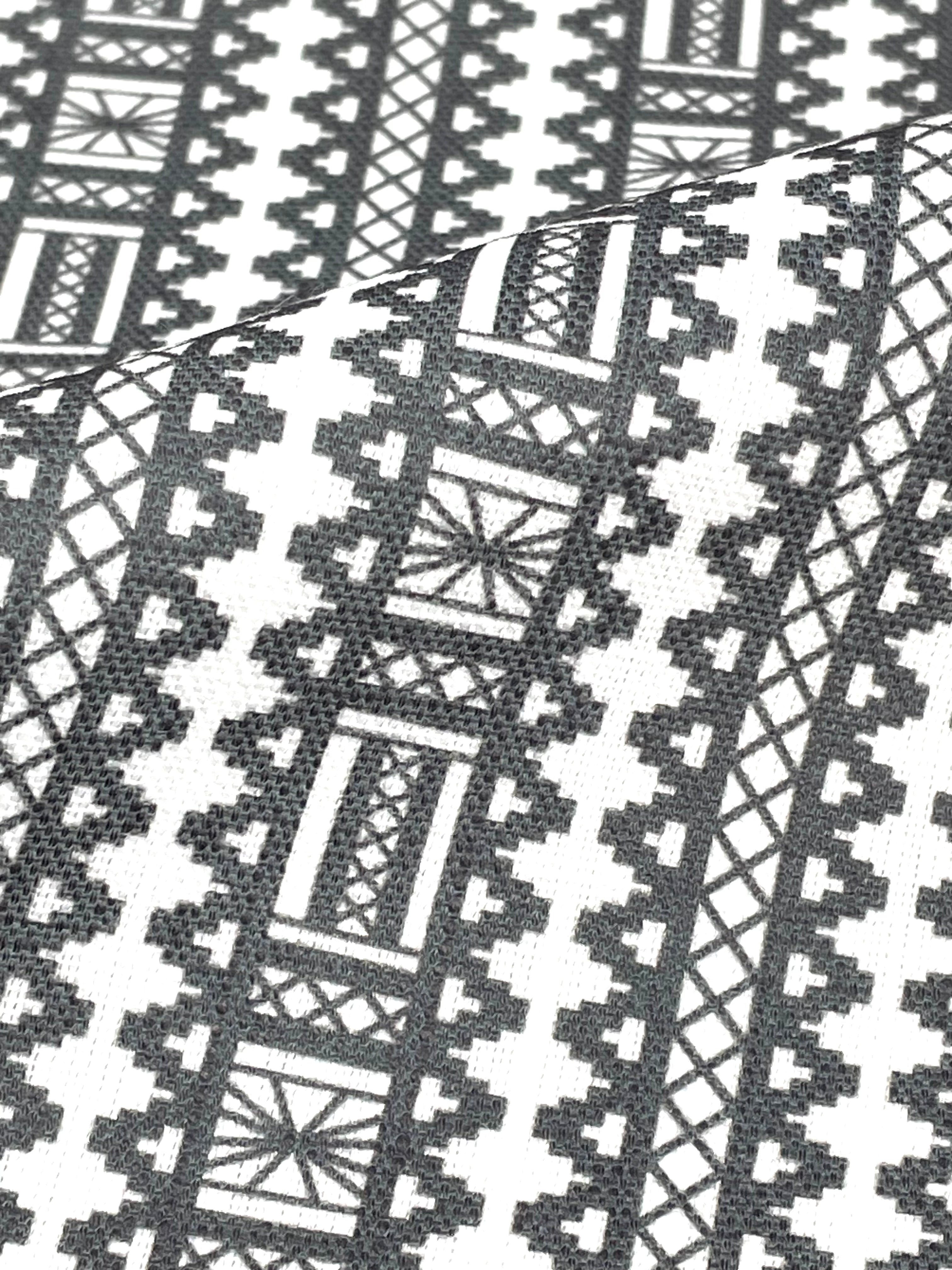 Digital Printed Aztec Stripe Faux Linen Fabric By The Yard/CL1093