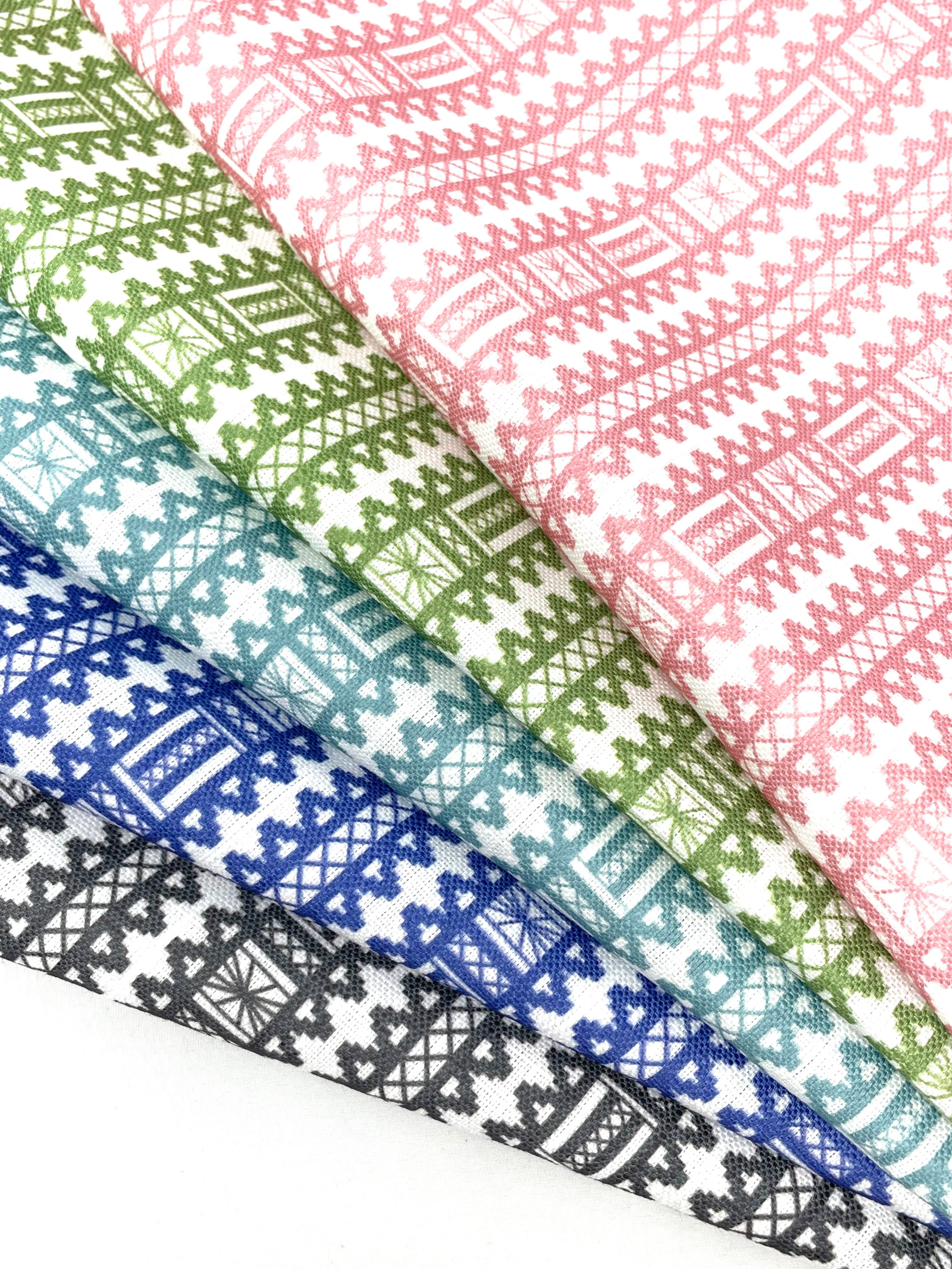 Digital Printed Aztec Stripe Faux Linen Fabric By The Yard/CL1093