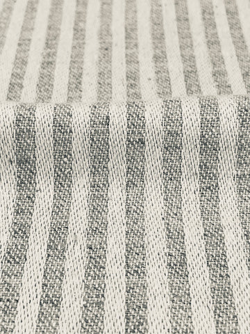 Beige and Ivory Stripe 100% Linen Fabric By The Yard/CL1115