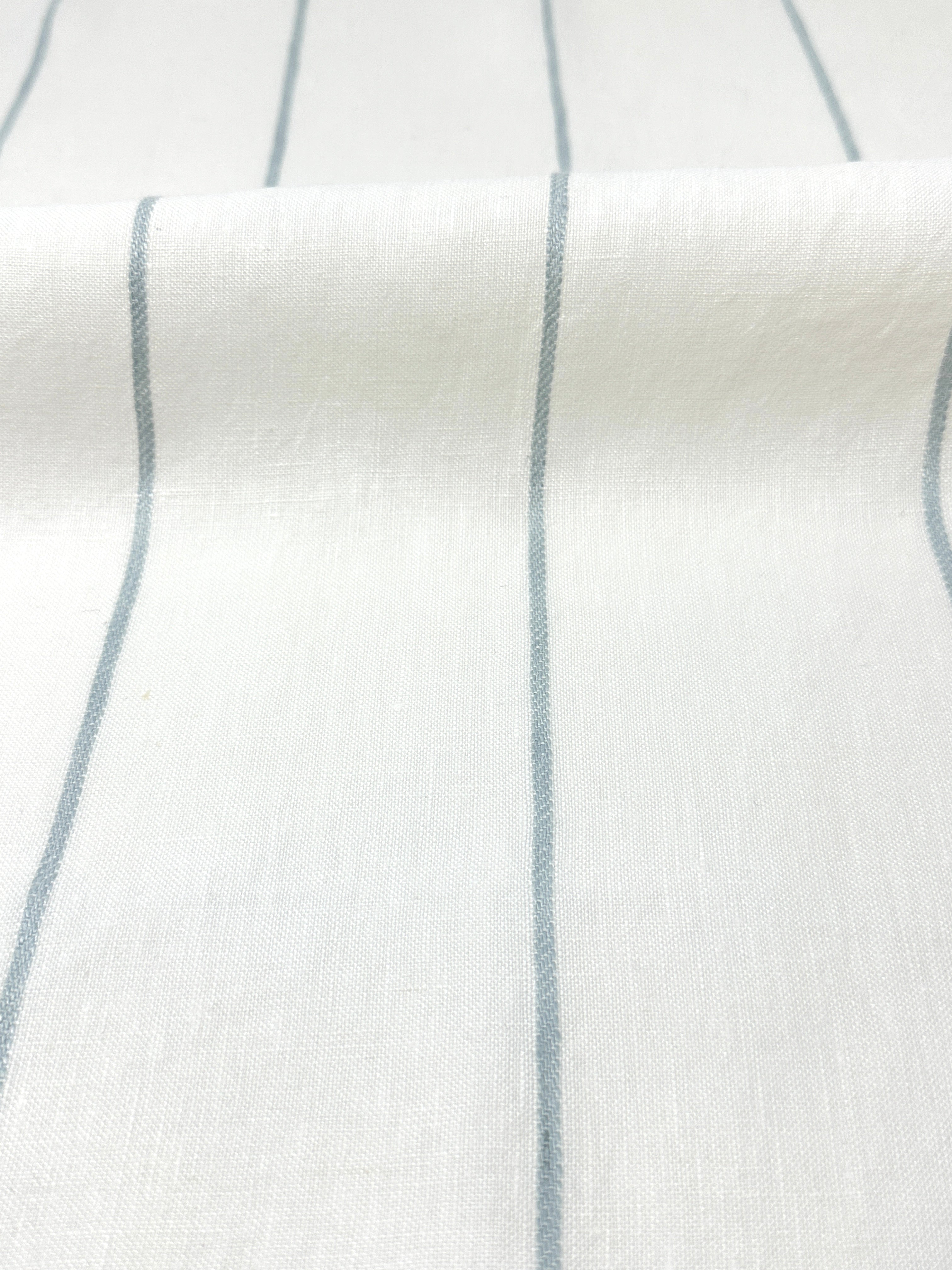 3 1/2" Wide Stripe Natural Linen Fabric / 55" Width / CL1003